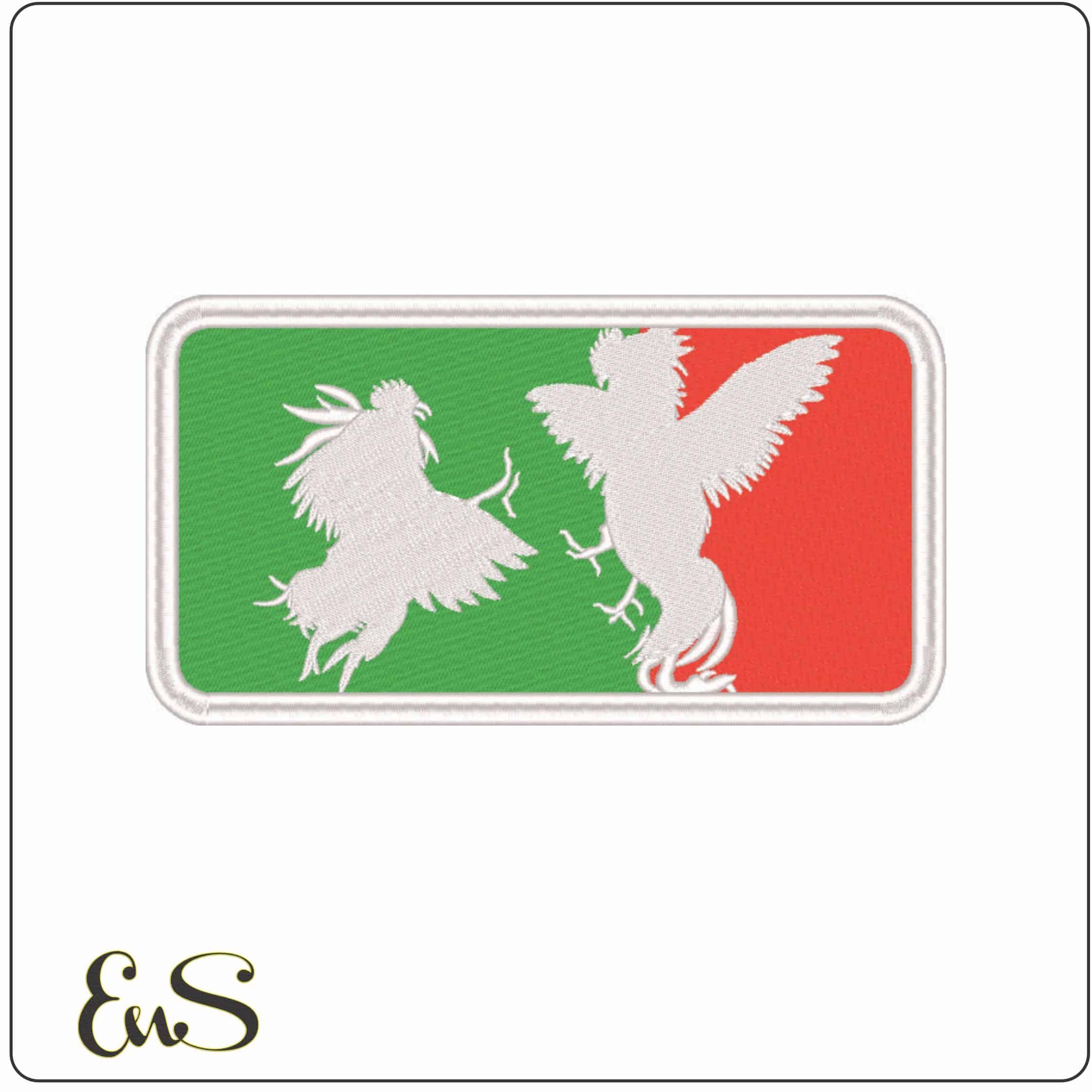 Cock Fighting Badge-Elegant embroidery design file - instant download