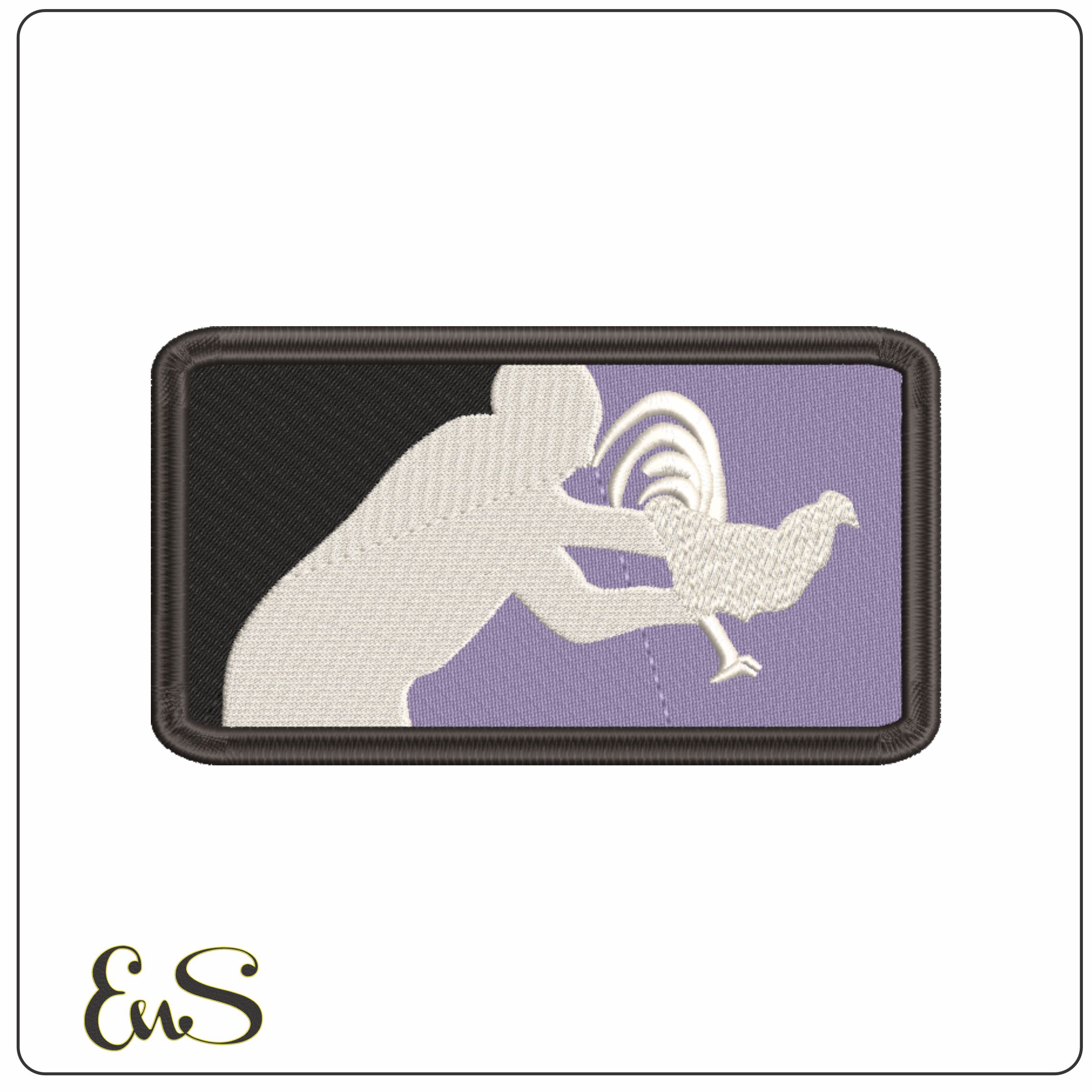 Cock Fighting Professional Emblem-Elegant embroidery design file - instant download