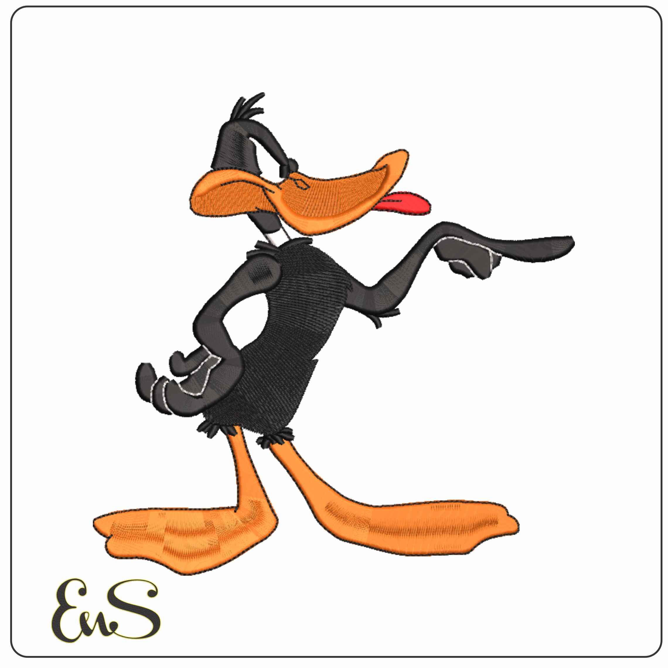 Daffy Duck Pointing - Looney Tunes-Elegant embroidery design file - instant download