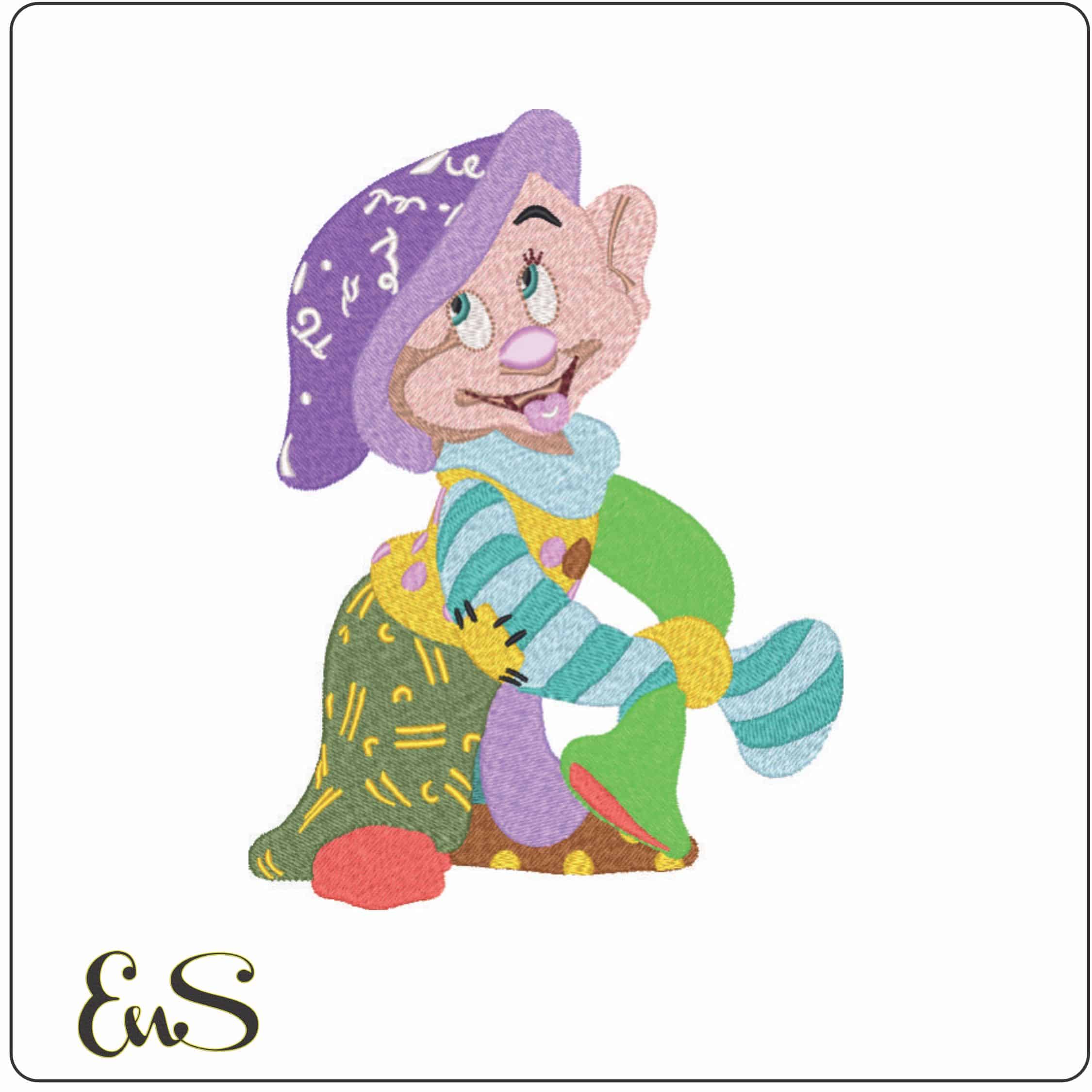 Doopy Dressed up - Snow white-Elegant embroidery design file - instant download