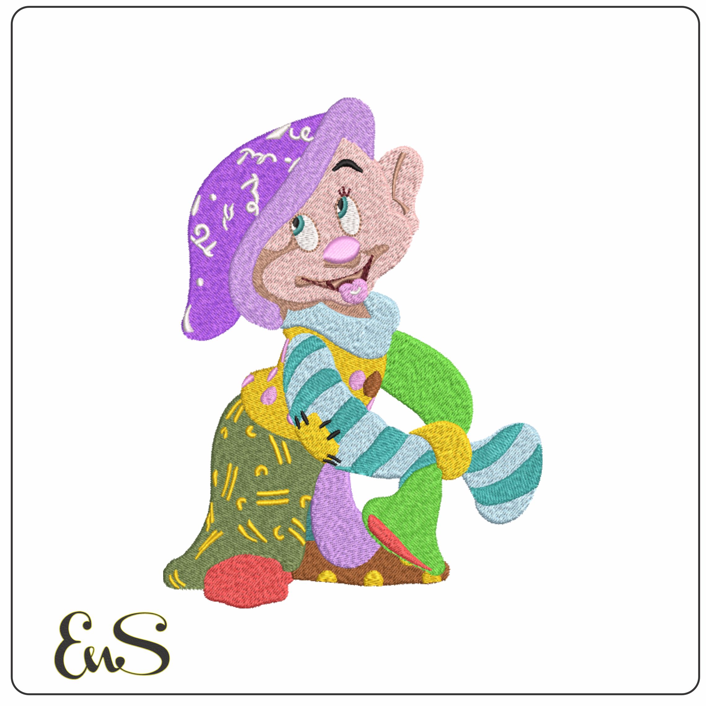 Doopy Dressed up - Snow white-Elegant embroidery design file - instant download