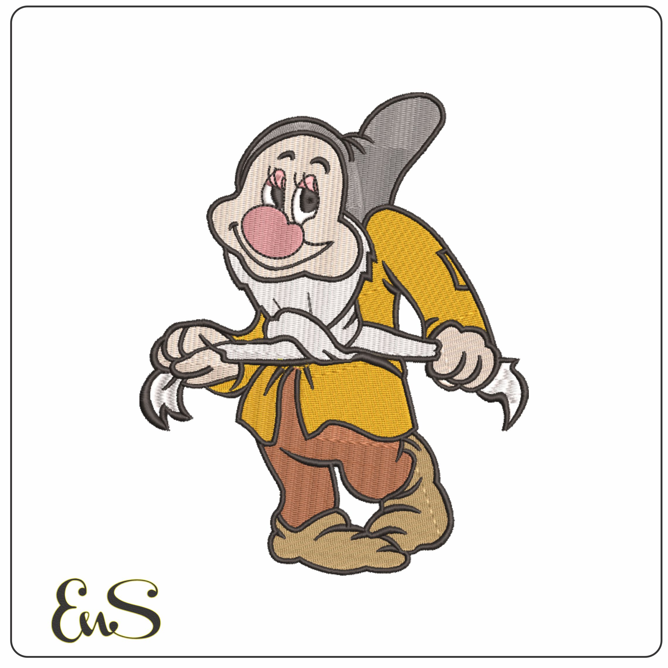 Dwarf Bashful Snow White - Disney-Elegant embroidery design file - instant download