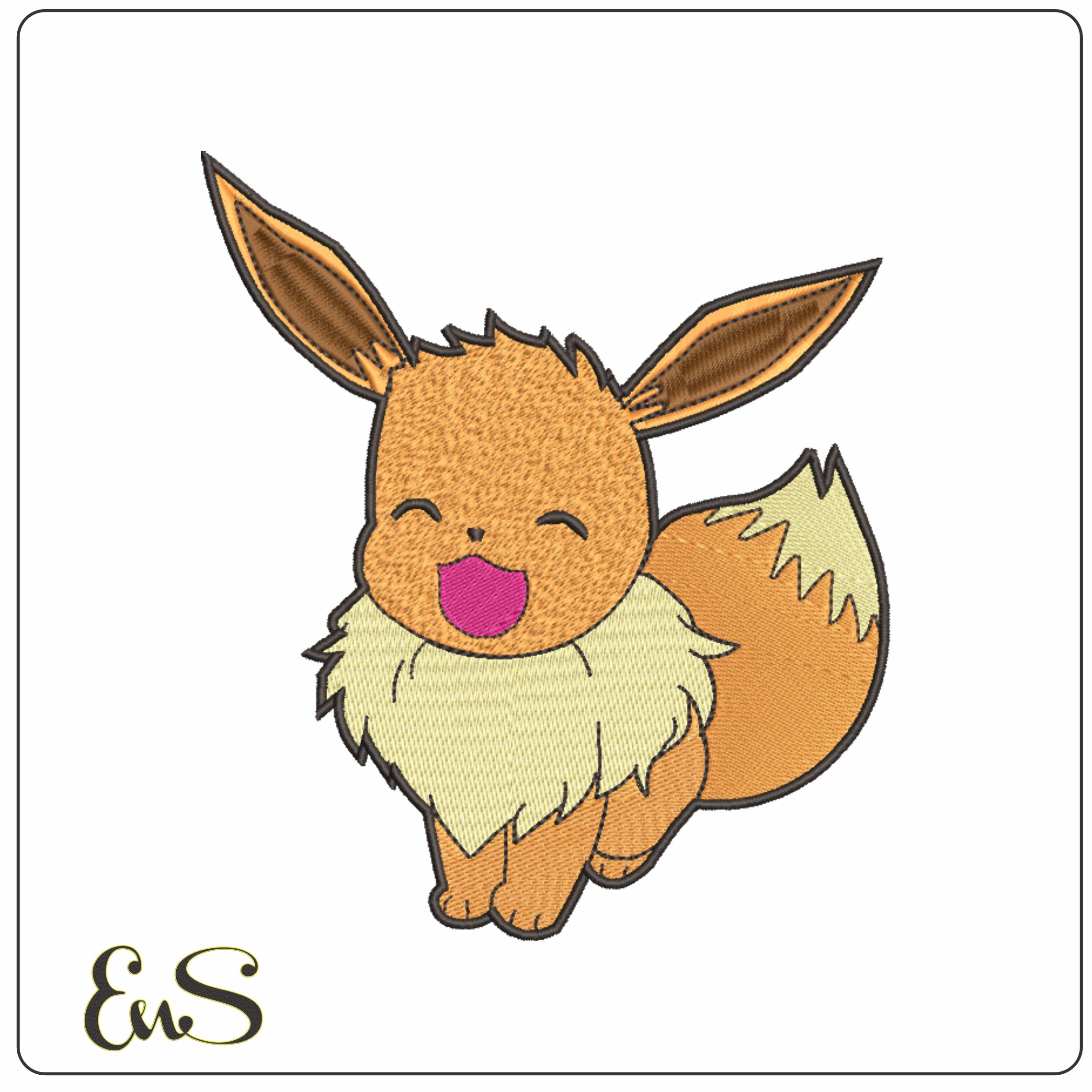 EEVEE pokemon-Elegant embroidery design file - instant download