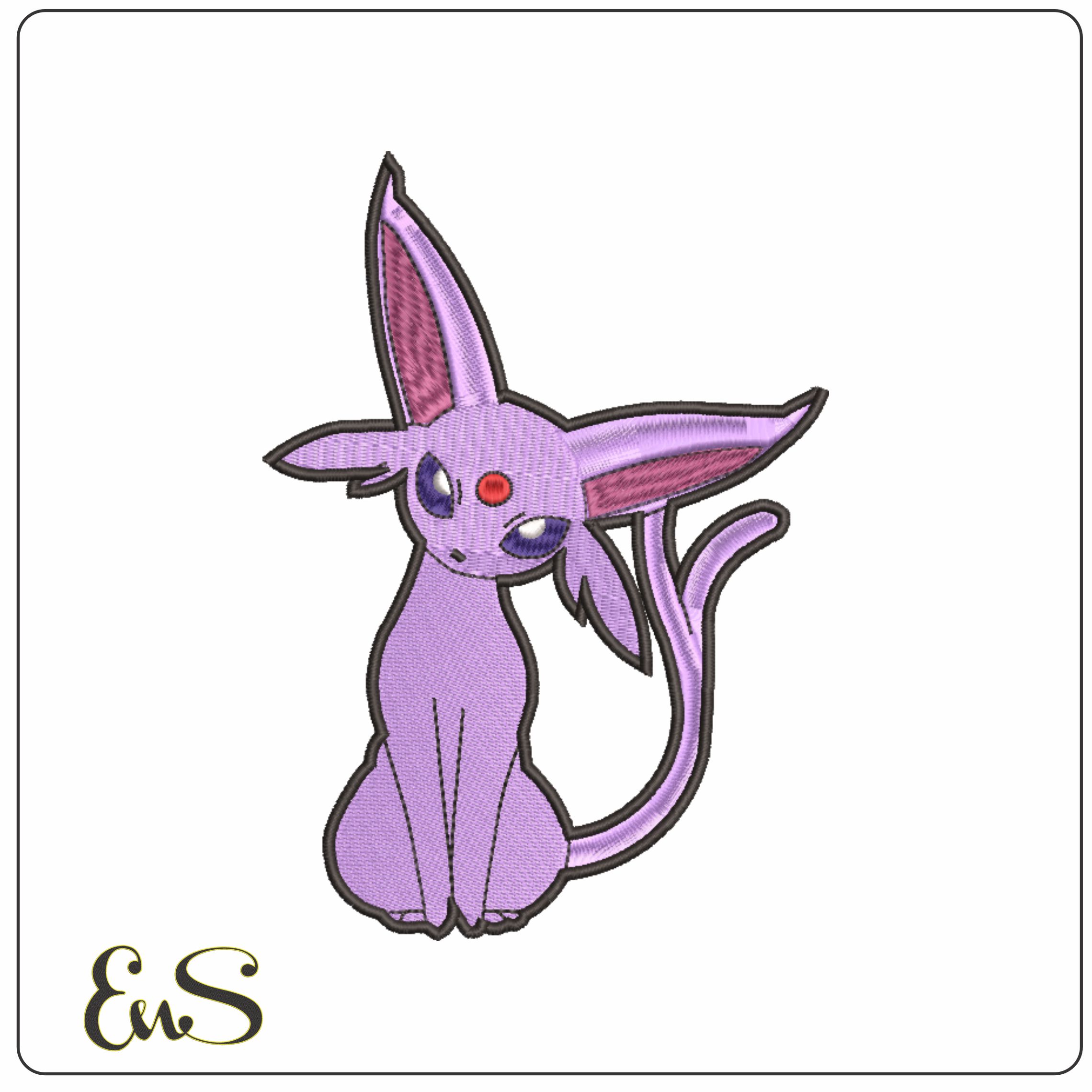 Espeon Pokemon - Anime-Elegant embroidery design file - instant download