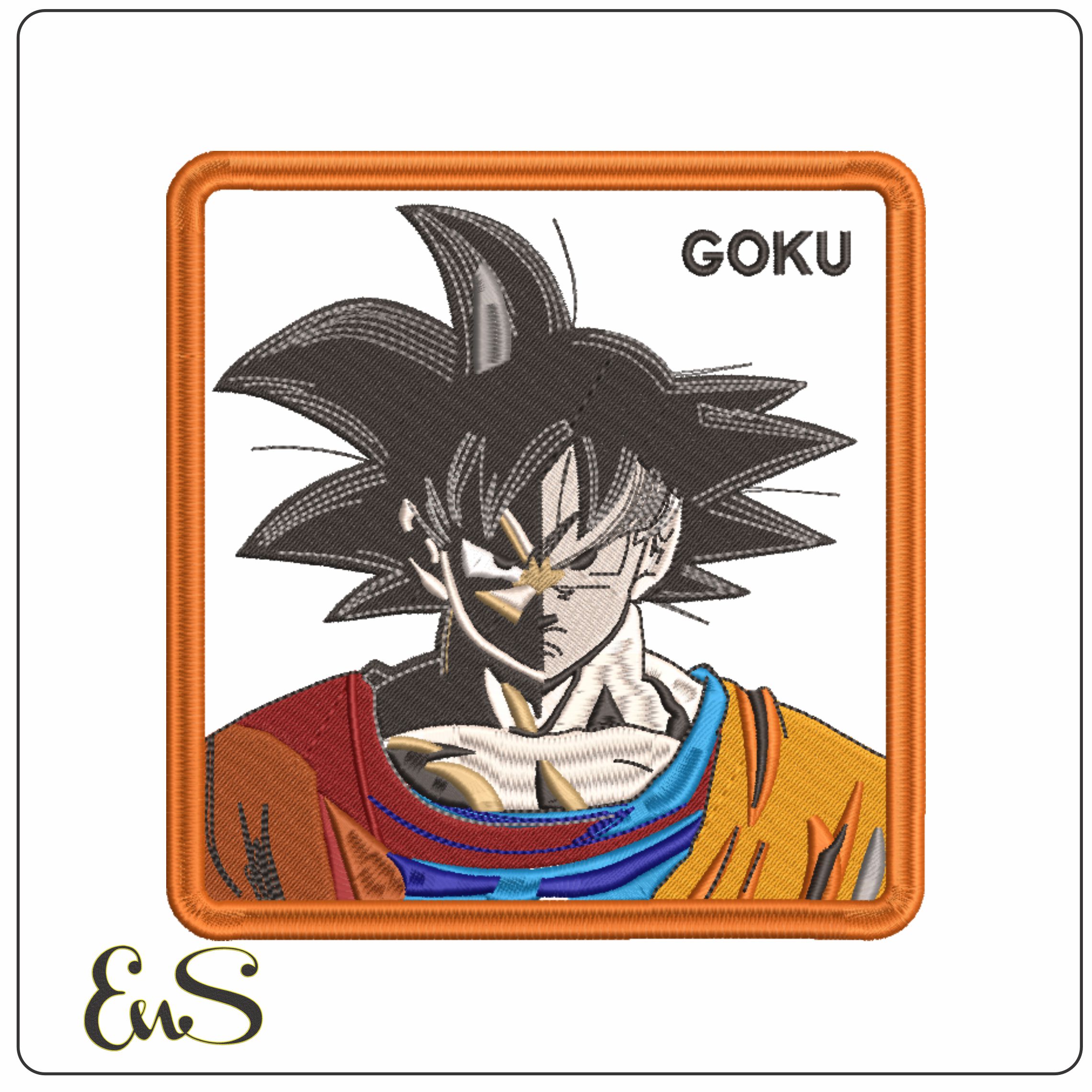 Goku in Frame - Anime-Elegant embroidery design file - instant download