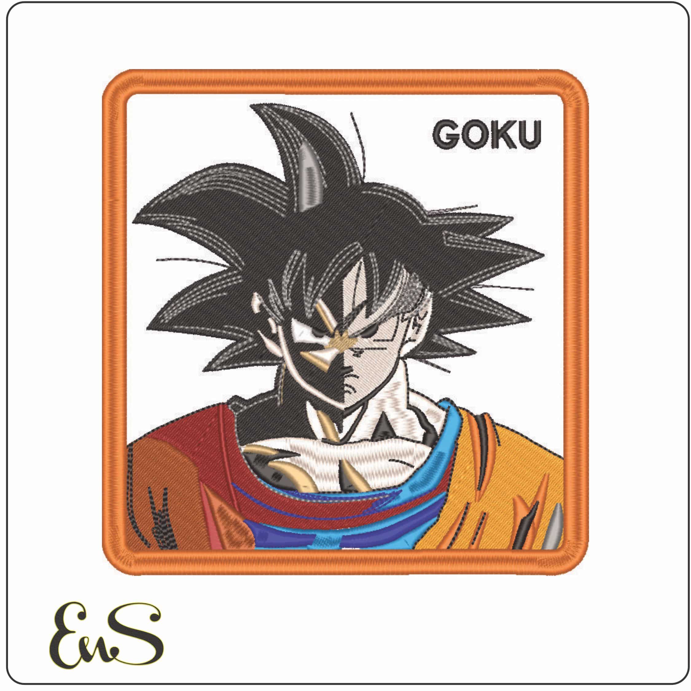 Goku in Frame - Anime-Elegant embroidery design file - instant download