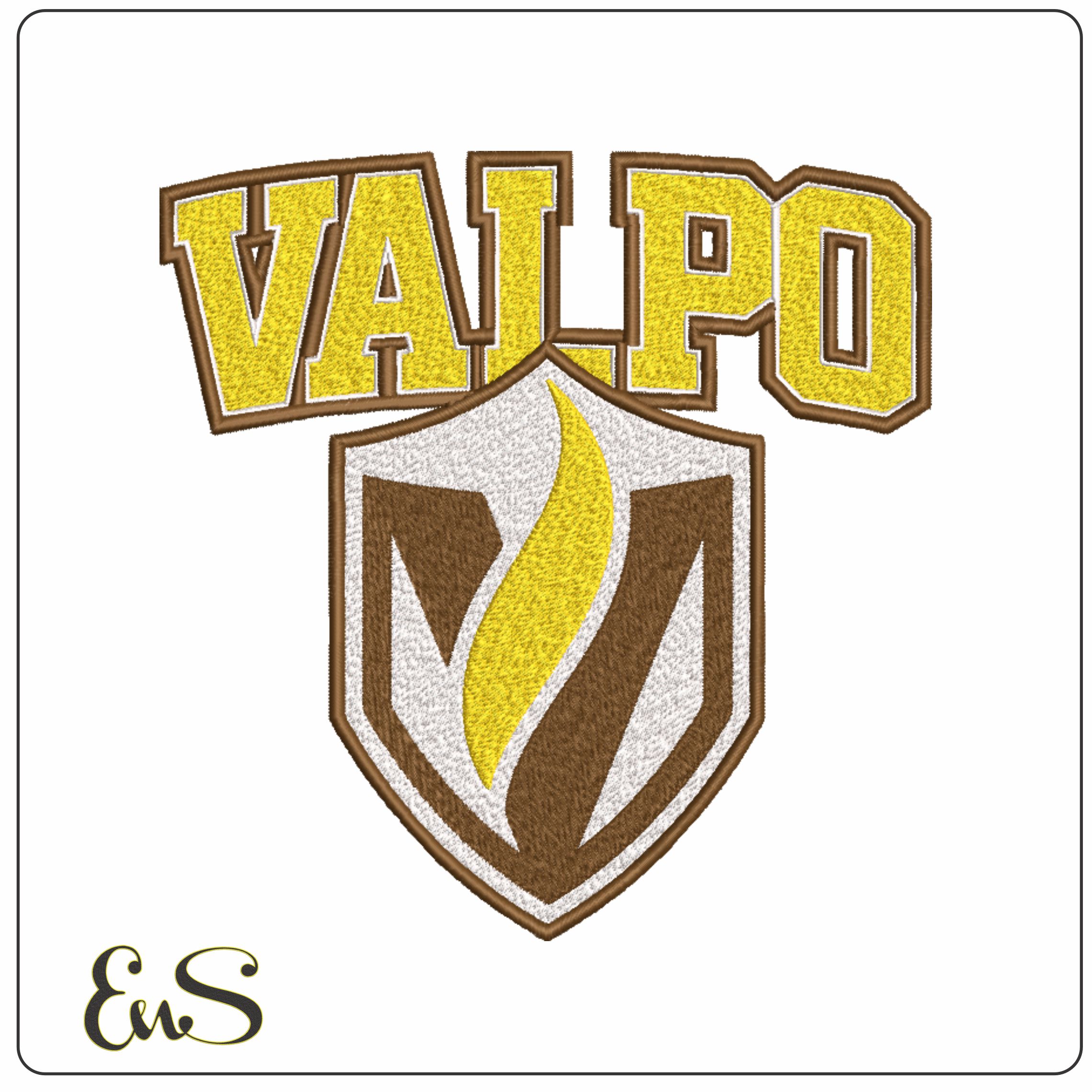 Valparaiso Beacons Crusaders logo including Small embroidery design - Brown Field Stadium- Logo embroidery machine pattern embroidery file