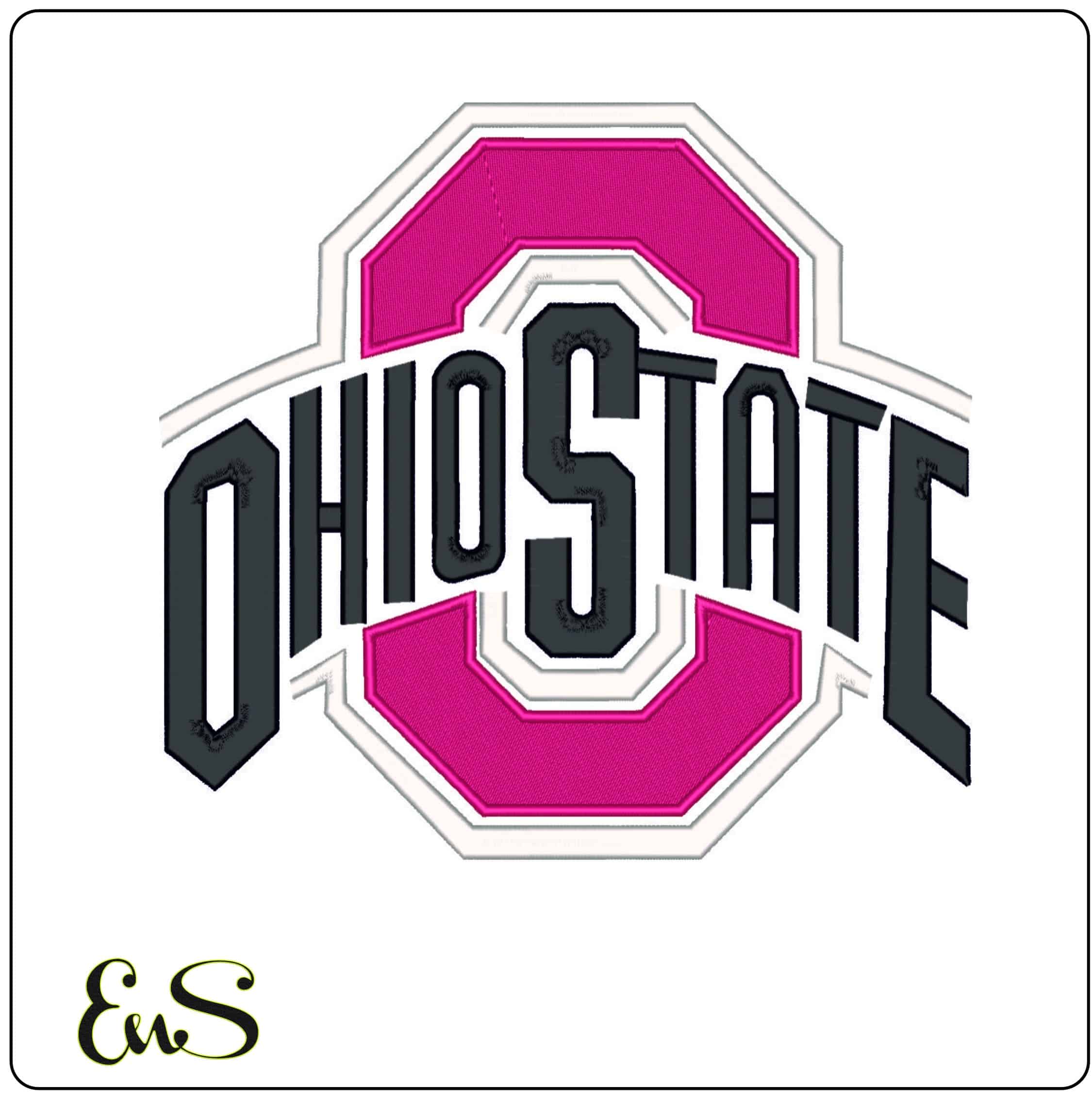 Ohio State including small embroidery design - Ohio State University embroidery machine pattern embroidery file