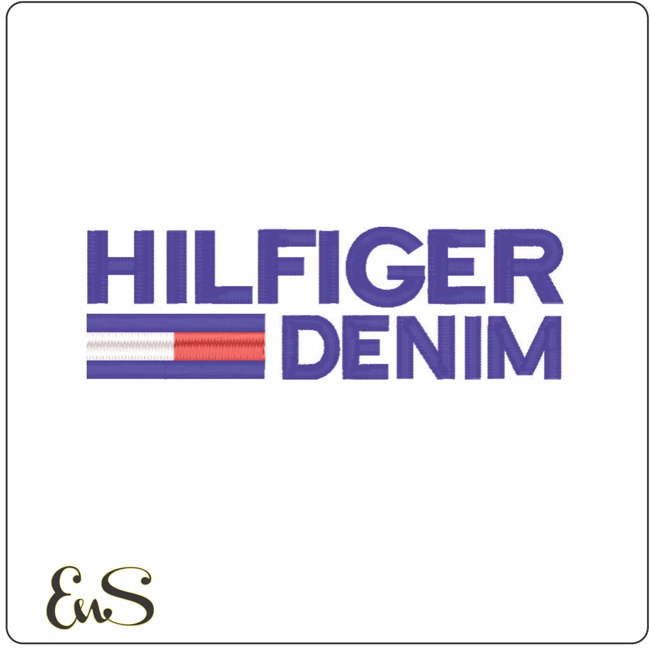 Hilfiger Denim-Elegant embroidery design file - instant download