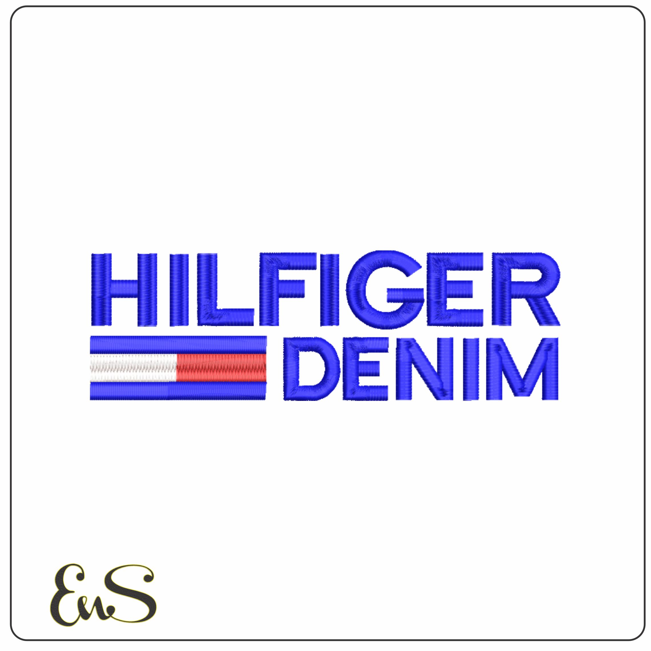 Hilfiger Denim-Elegant embroidery design file - instant download
