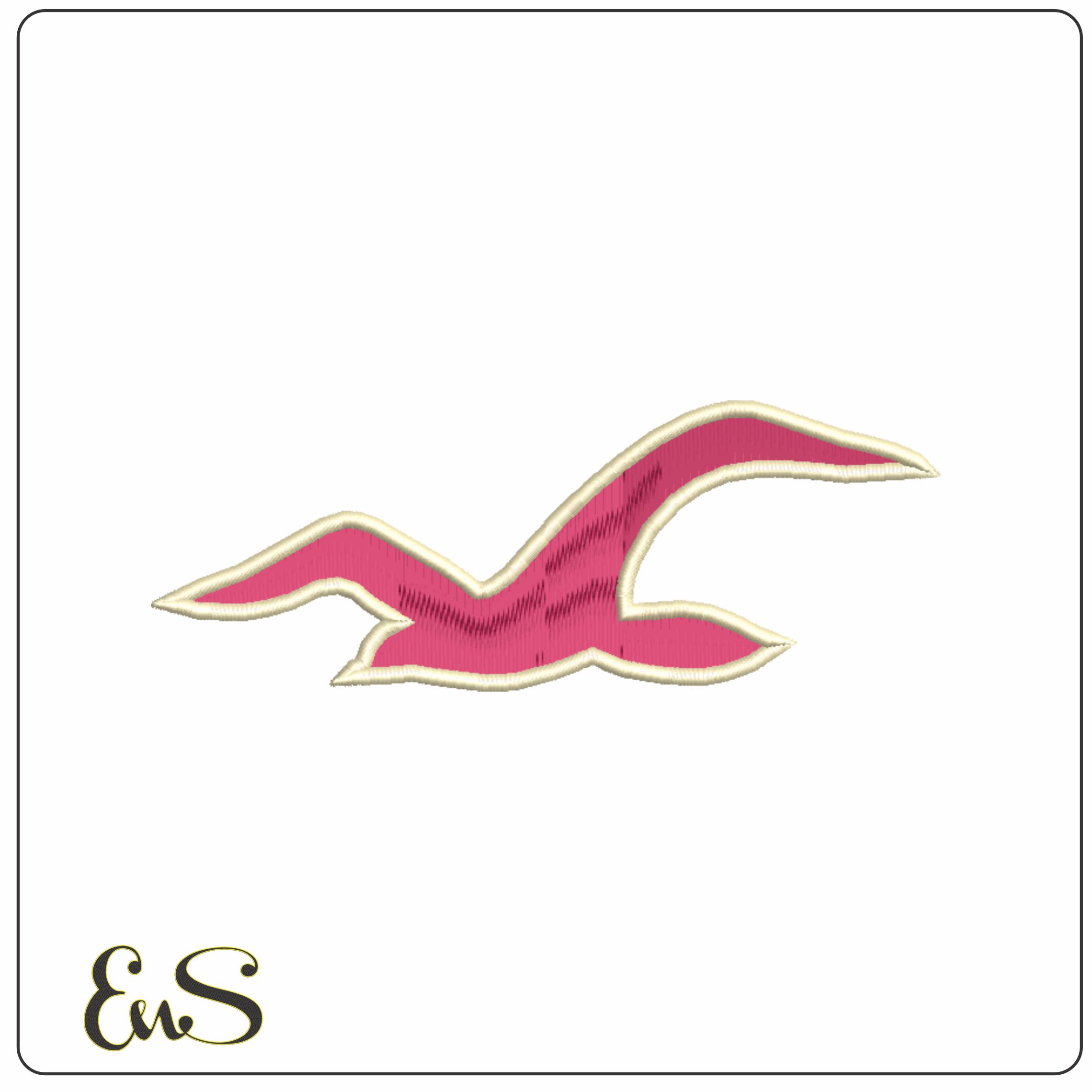 Hollister Seagul-Elegant embroidery design file - instant download