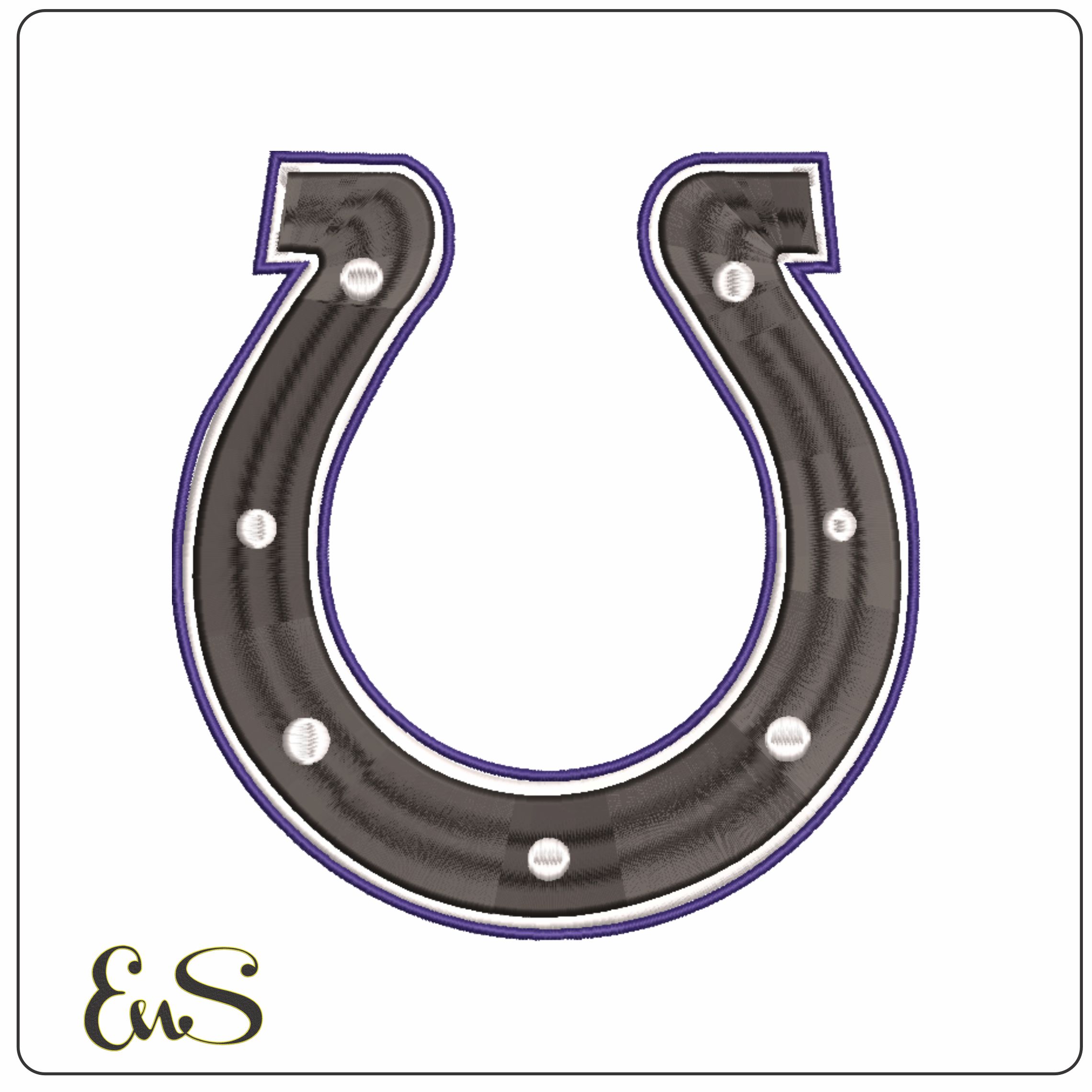 Horseshoe-Elegant embroidery design file - instant download