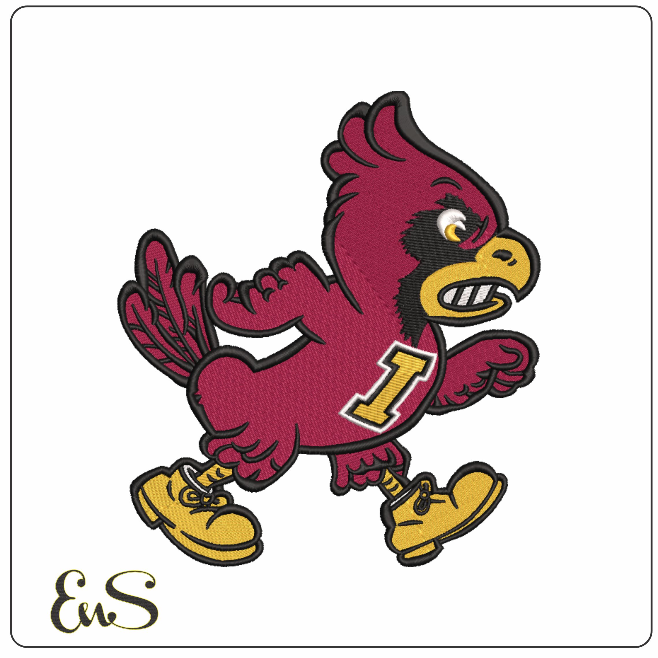 Iowa State Cyclones Cardinal 1978-Elegant embroidery design file - instant download
