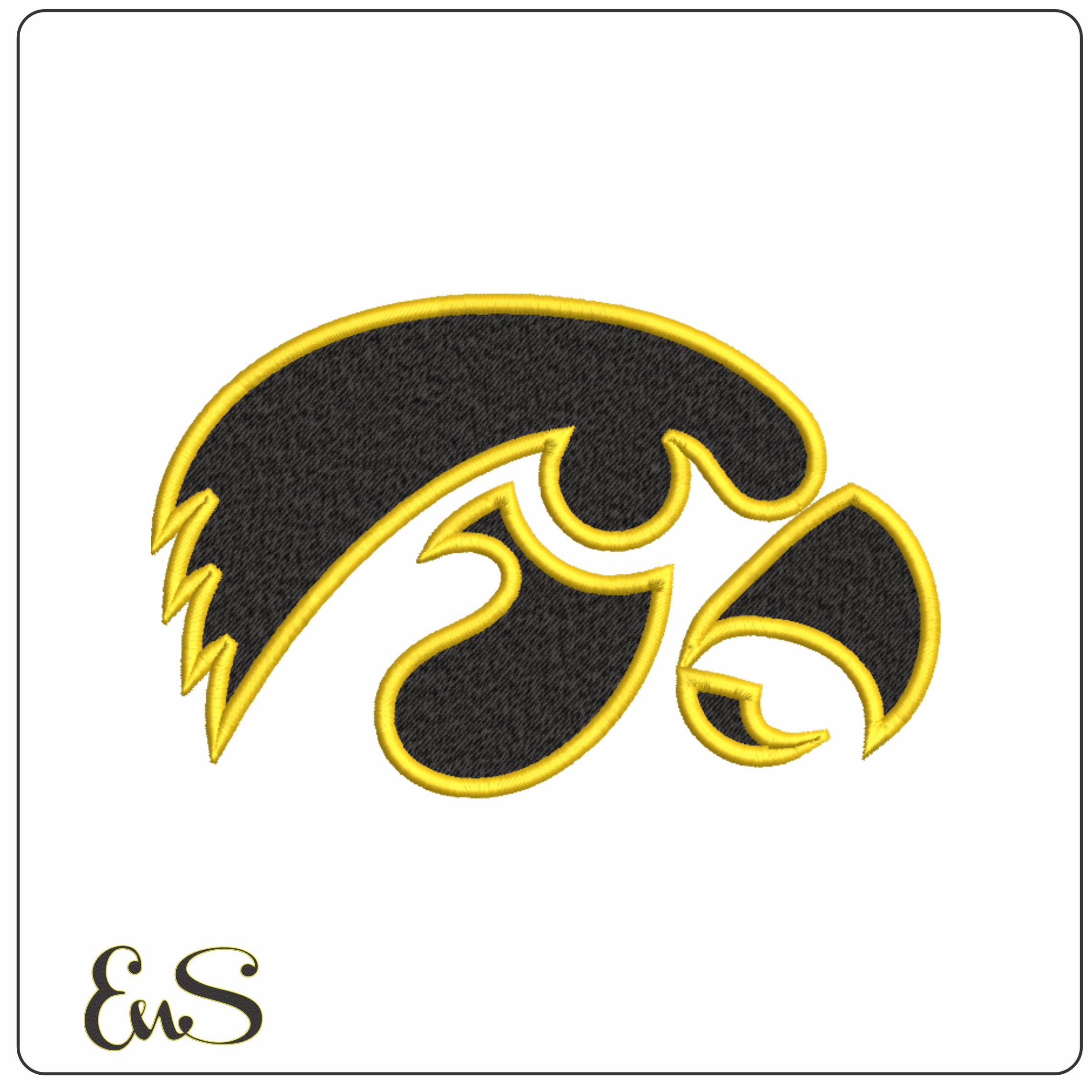 Iowa Hawkeyes-Elegant embroidery design file - instant download