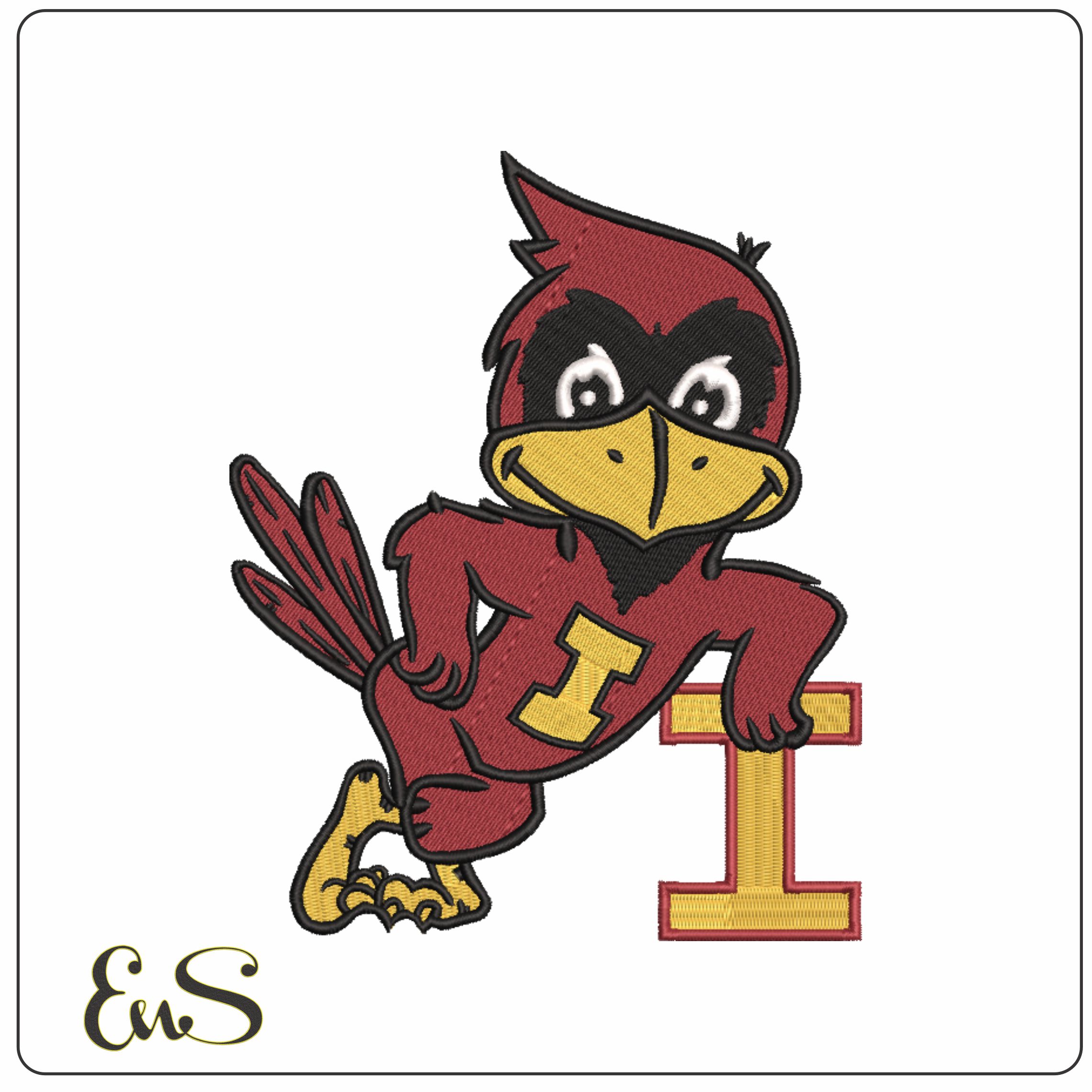 Iowa State Cyclones Cardinal 1983-Elegant embroidery design file - instant download