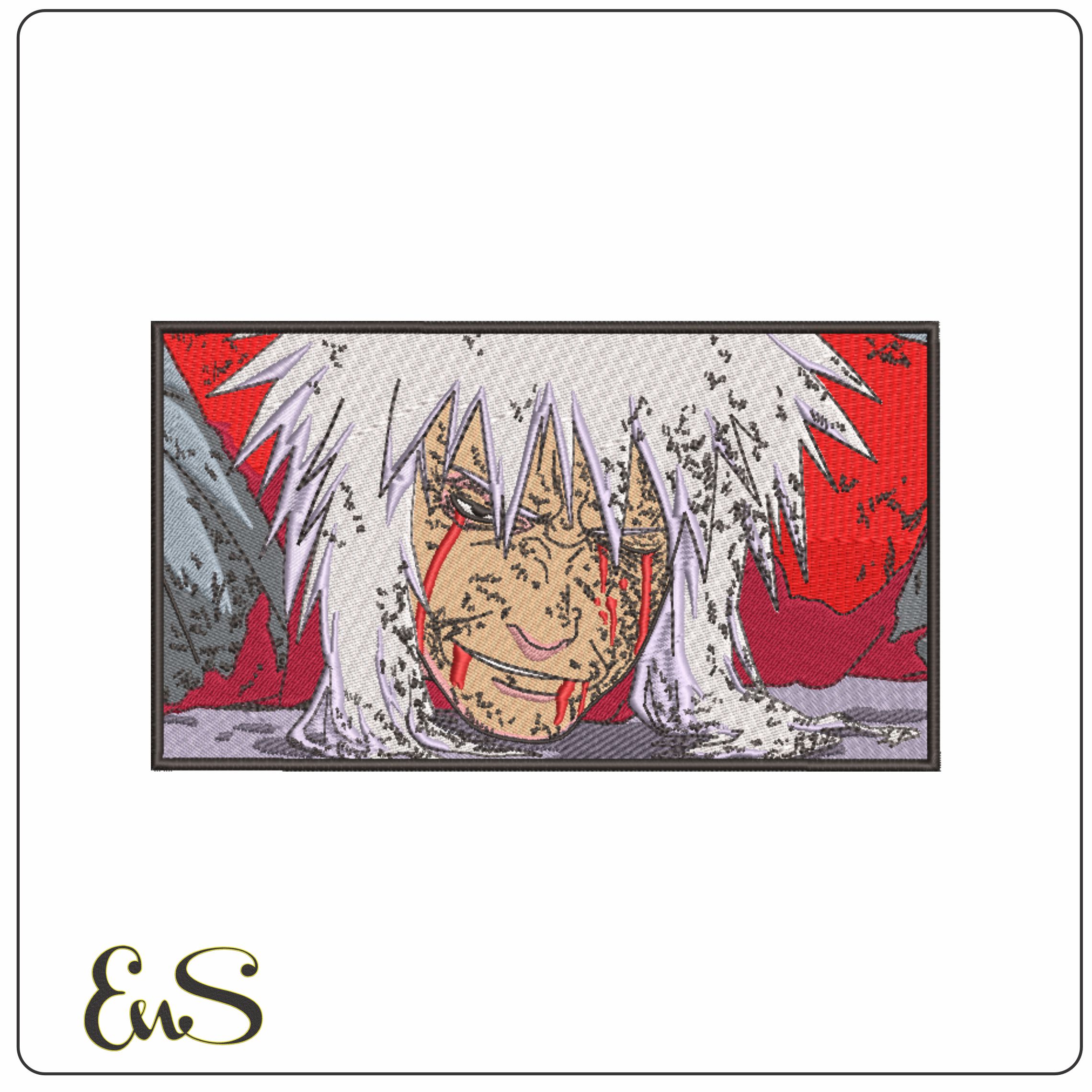 Jiraiya death bed - Anime-Elegant embroidery design file - instant download