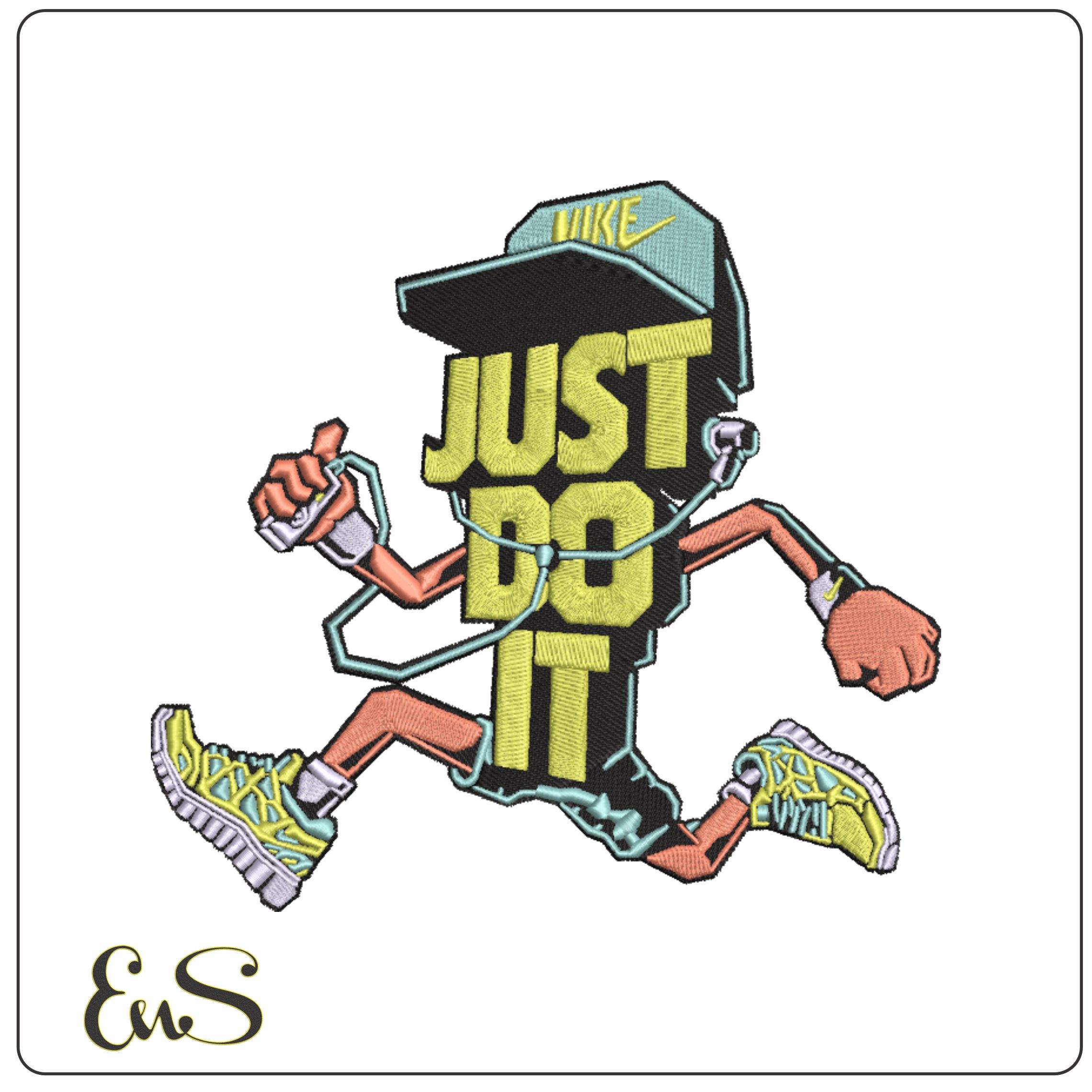 just do it back-Elegant embroidery design file - instant download