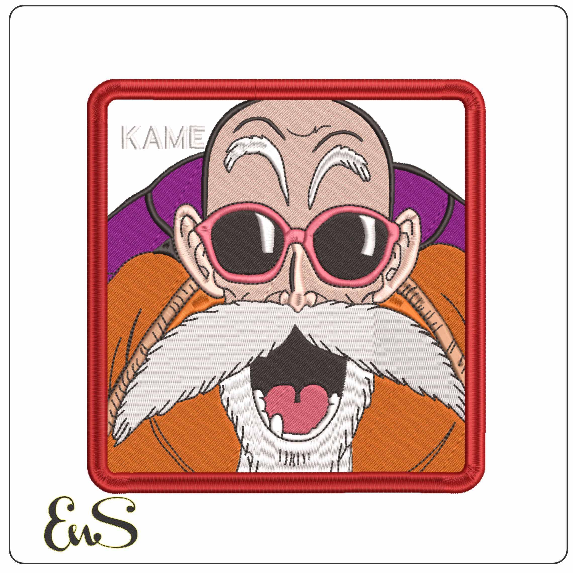 Kame old manin Frame - Anime-Elegant embroidery design file - instant download