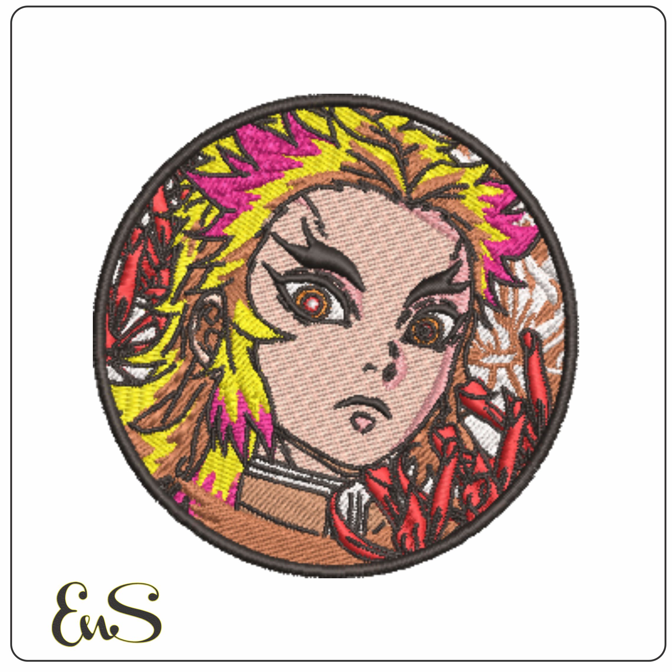 Kyojuro Rengoku - Demon Slayer - Anime-Elegant embroidery design file - instant download