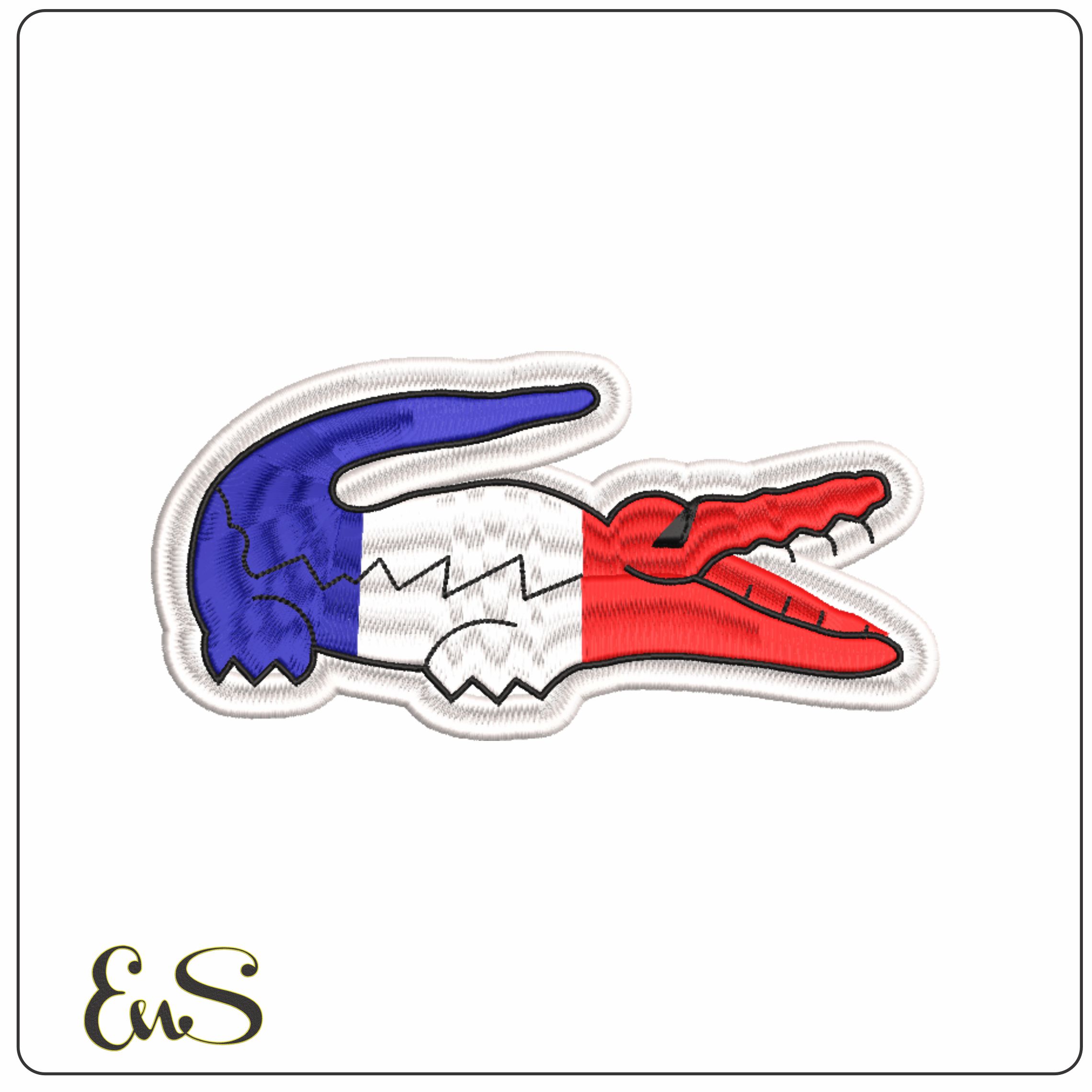 Lacoste France-Elegant embroidery design file - instant download