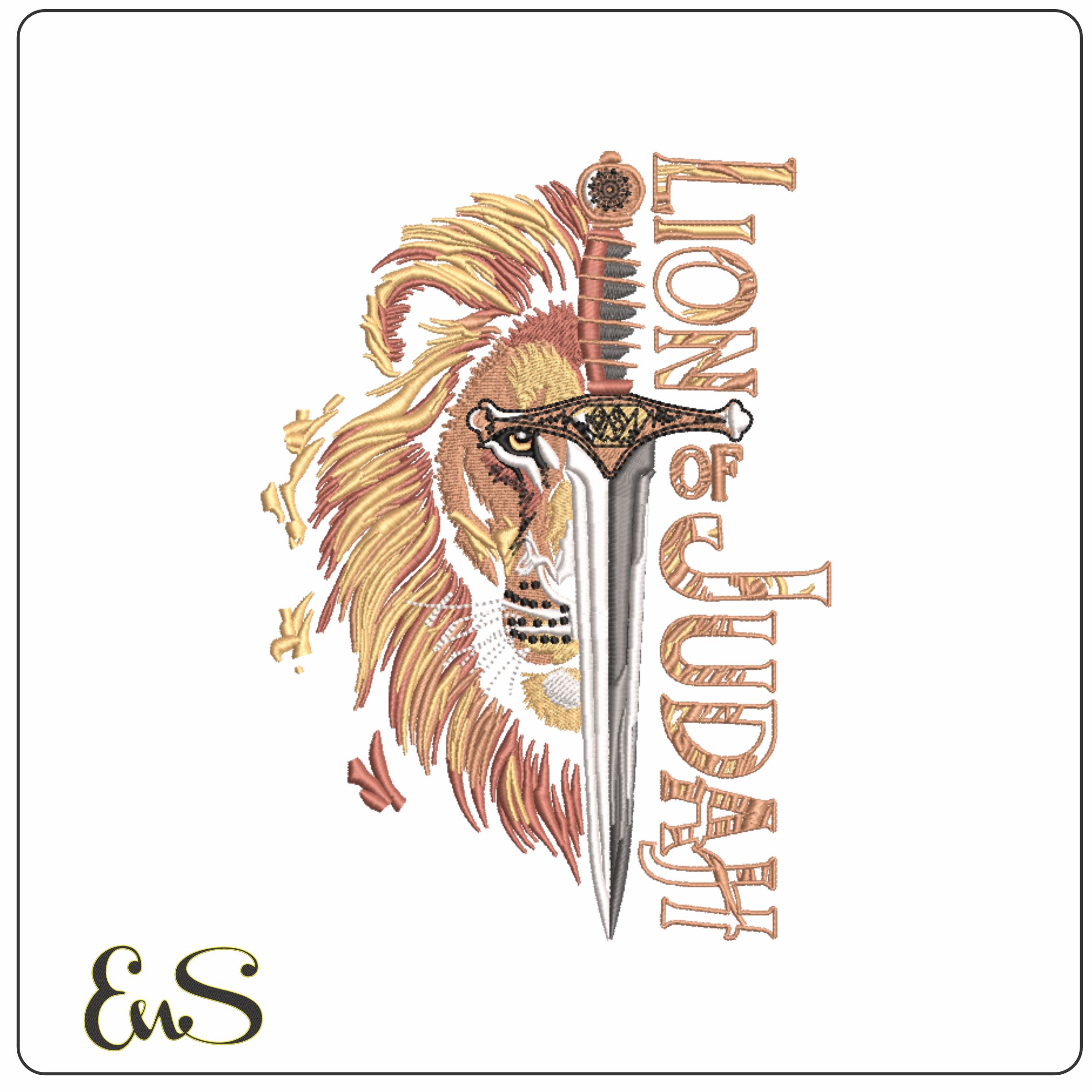Lion of Judah-Elegant embroidery design file - instant download