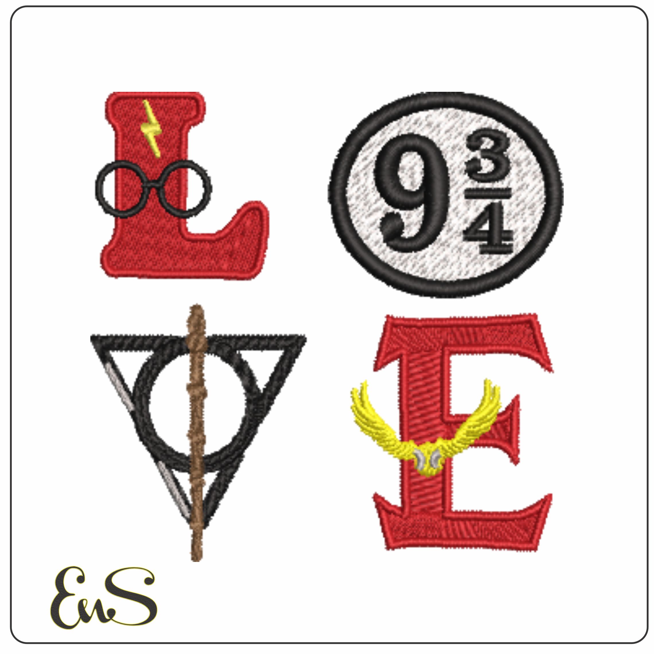 Love Harry Potter-Elegant embroidery design file - instant download