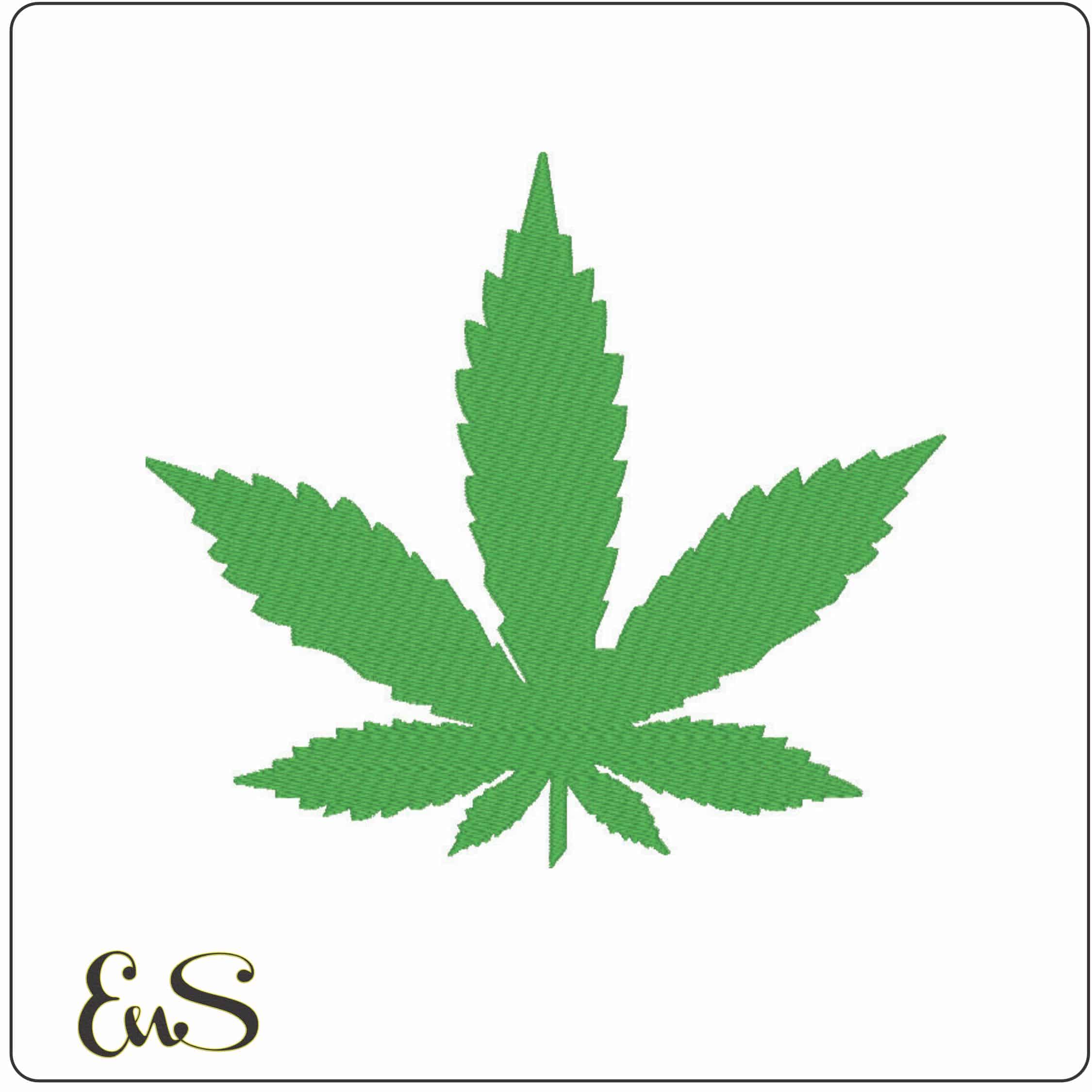 Marjuana Leaf-Elegant embroidery design file - instant download