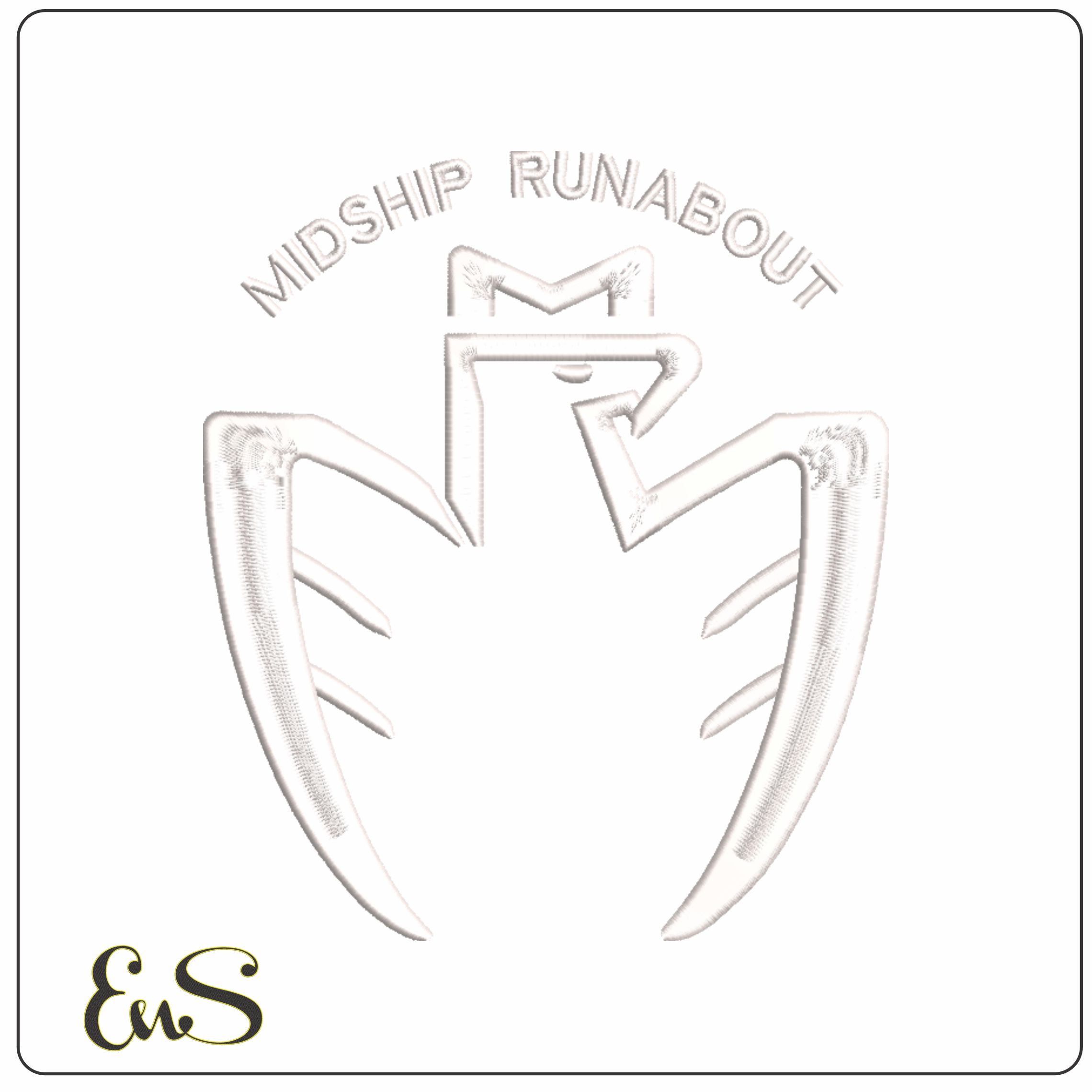 Midship Runabout-Elegant embroidery design file - instant download