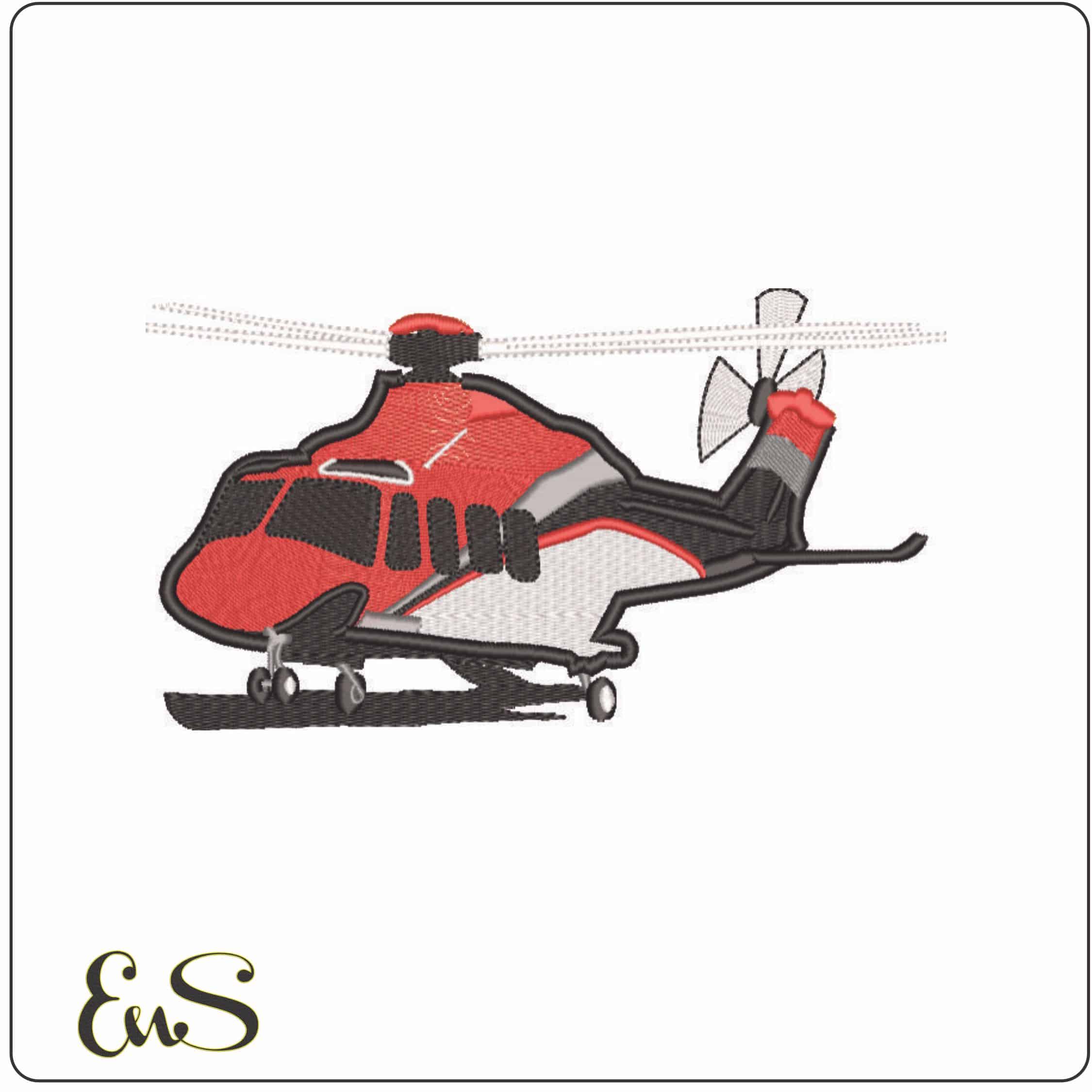 Mountain Rescue Helicopter-Elegant embroidery design file - instant download
