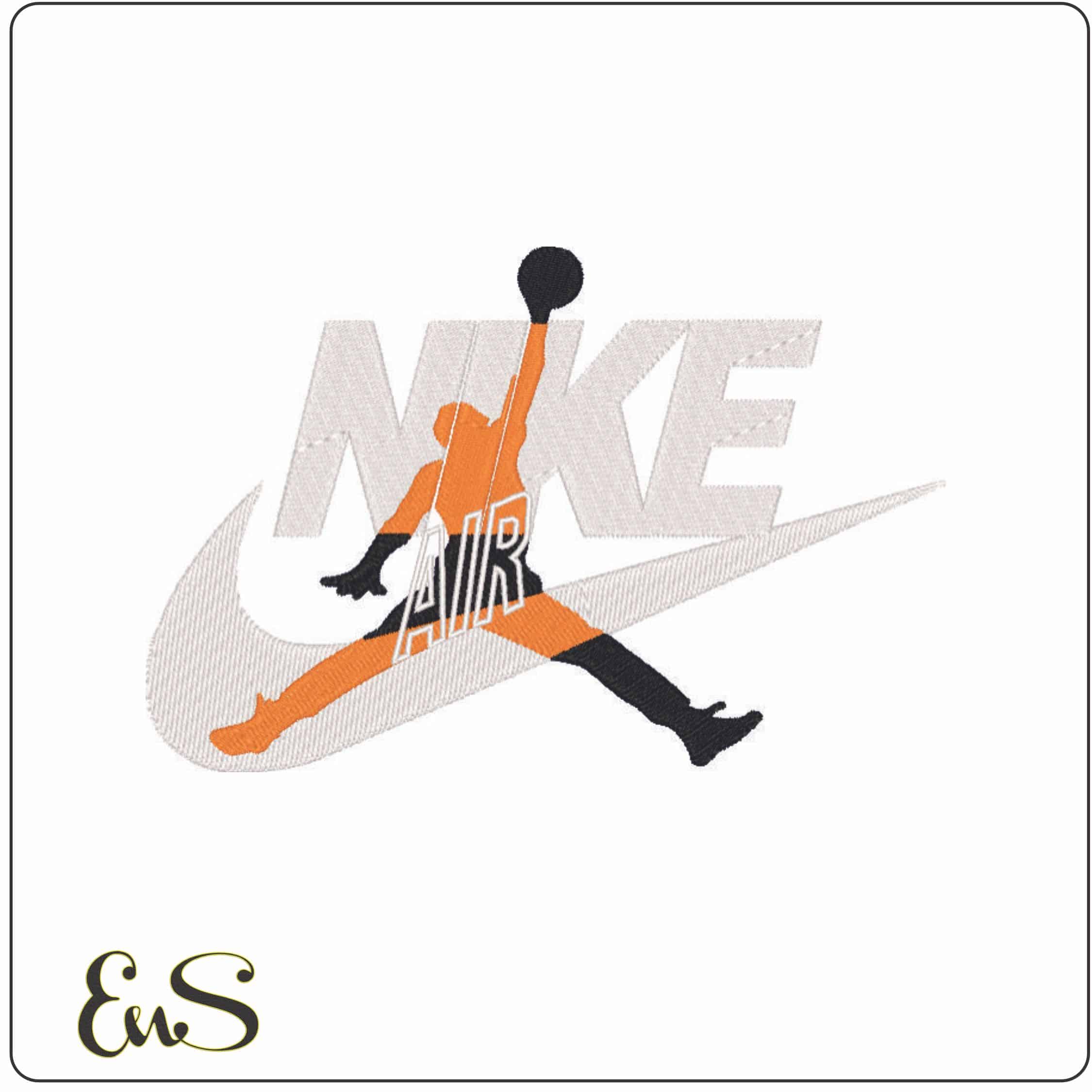Nike Air Jordan-Elegant embroidery design file - instant download