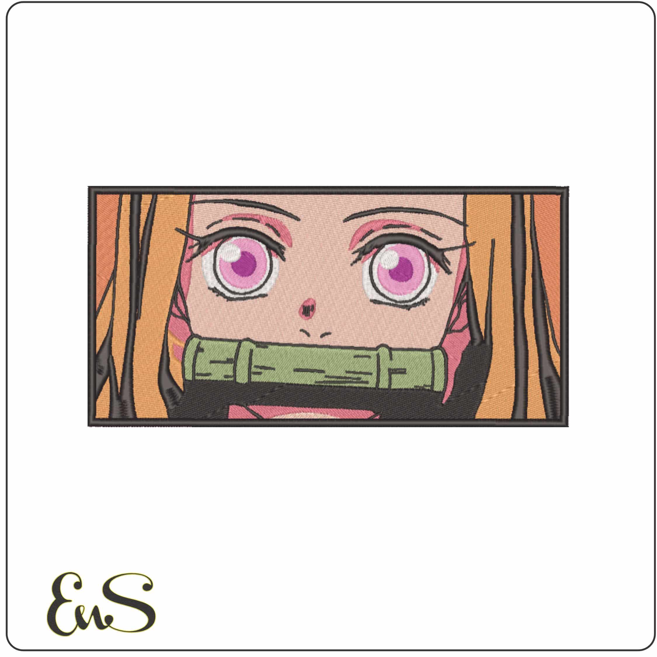 Nezuko Kamado - Demon Slayer - Anime-Elegant embroidery design file - instant download
