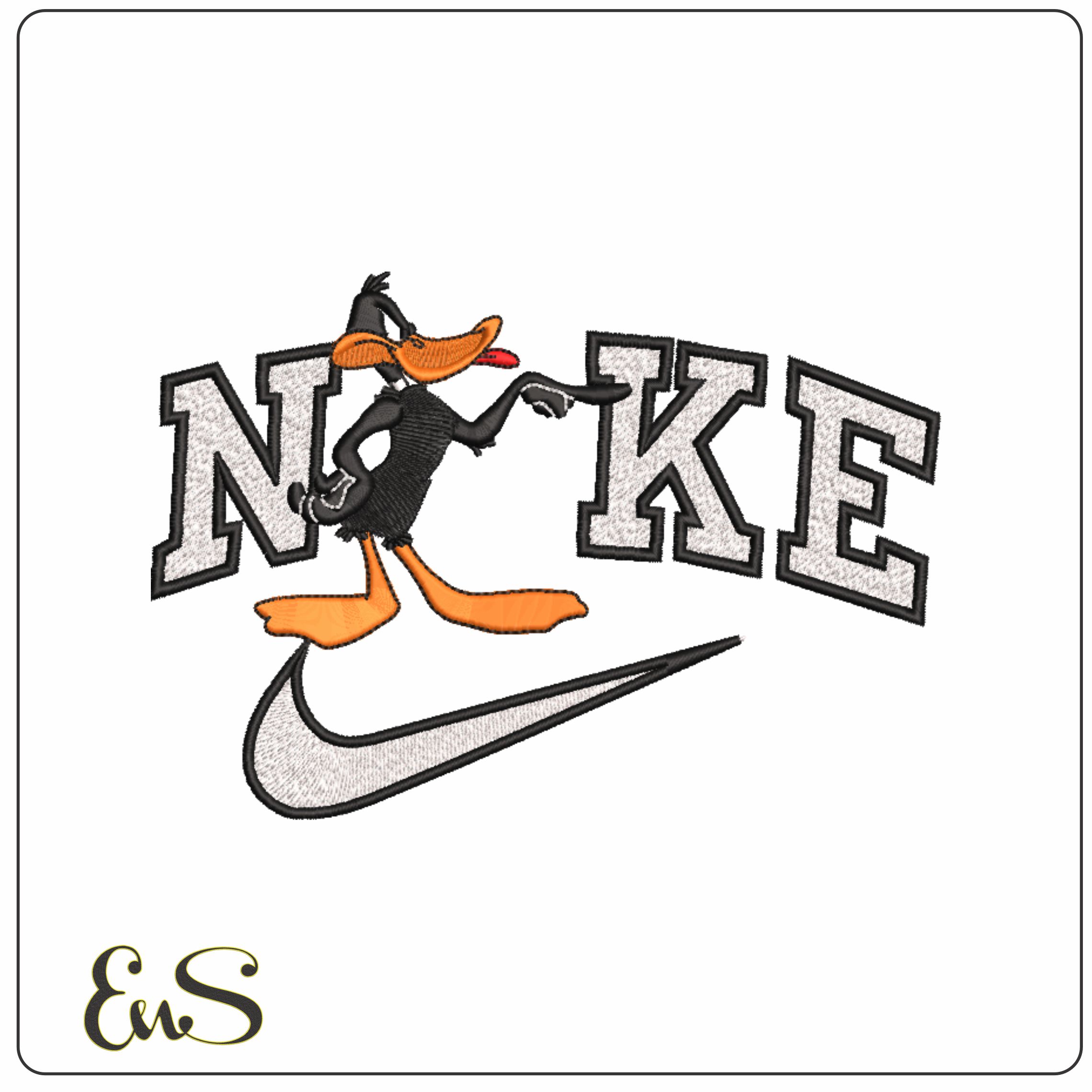 Nike Daffy Duck - Looney Tunes-Elegant embroidery design file - instant download