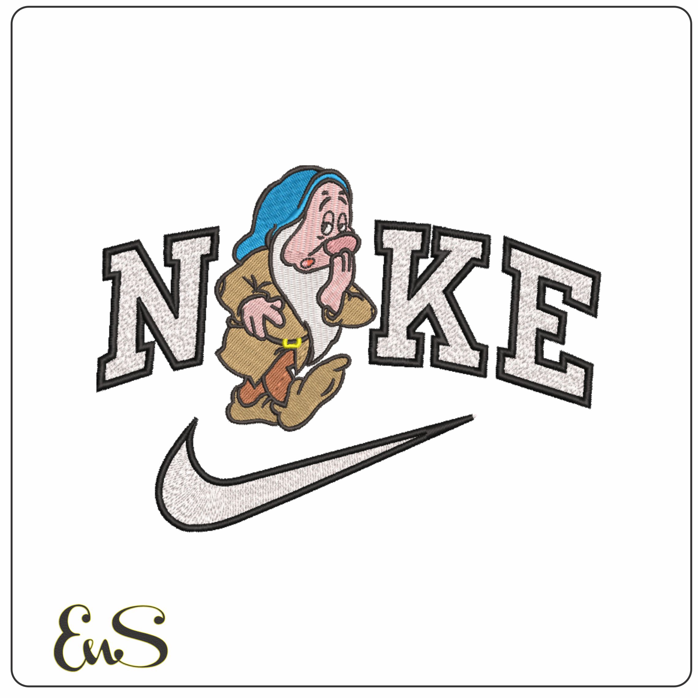 Nike Dwarf Sleepy Snow White - Disney-Elegant embroidery design file - instant download