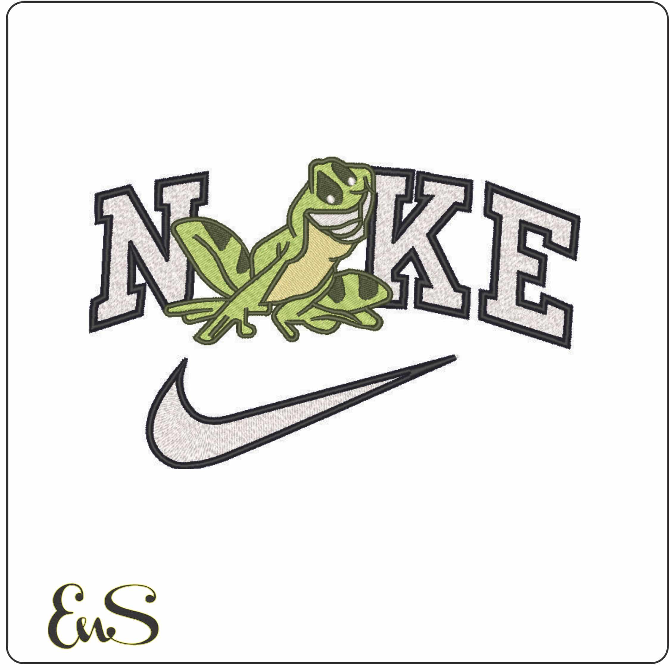 Nike Frog Prince-Elegant embroidery design file - instant download