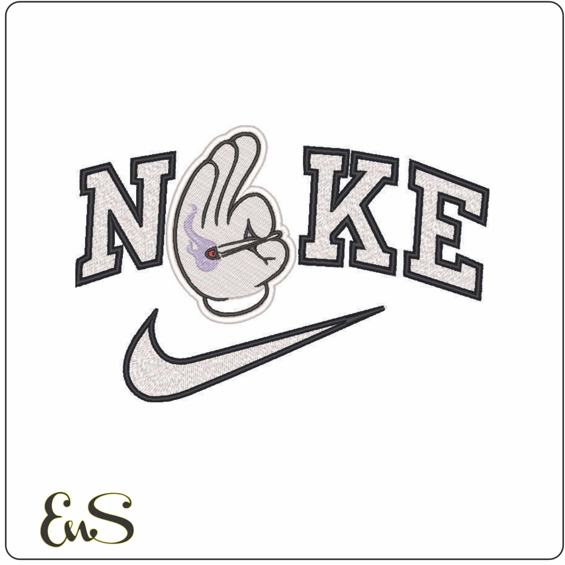Nike Hand with Joint-Elegant embroidery design file - instant download