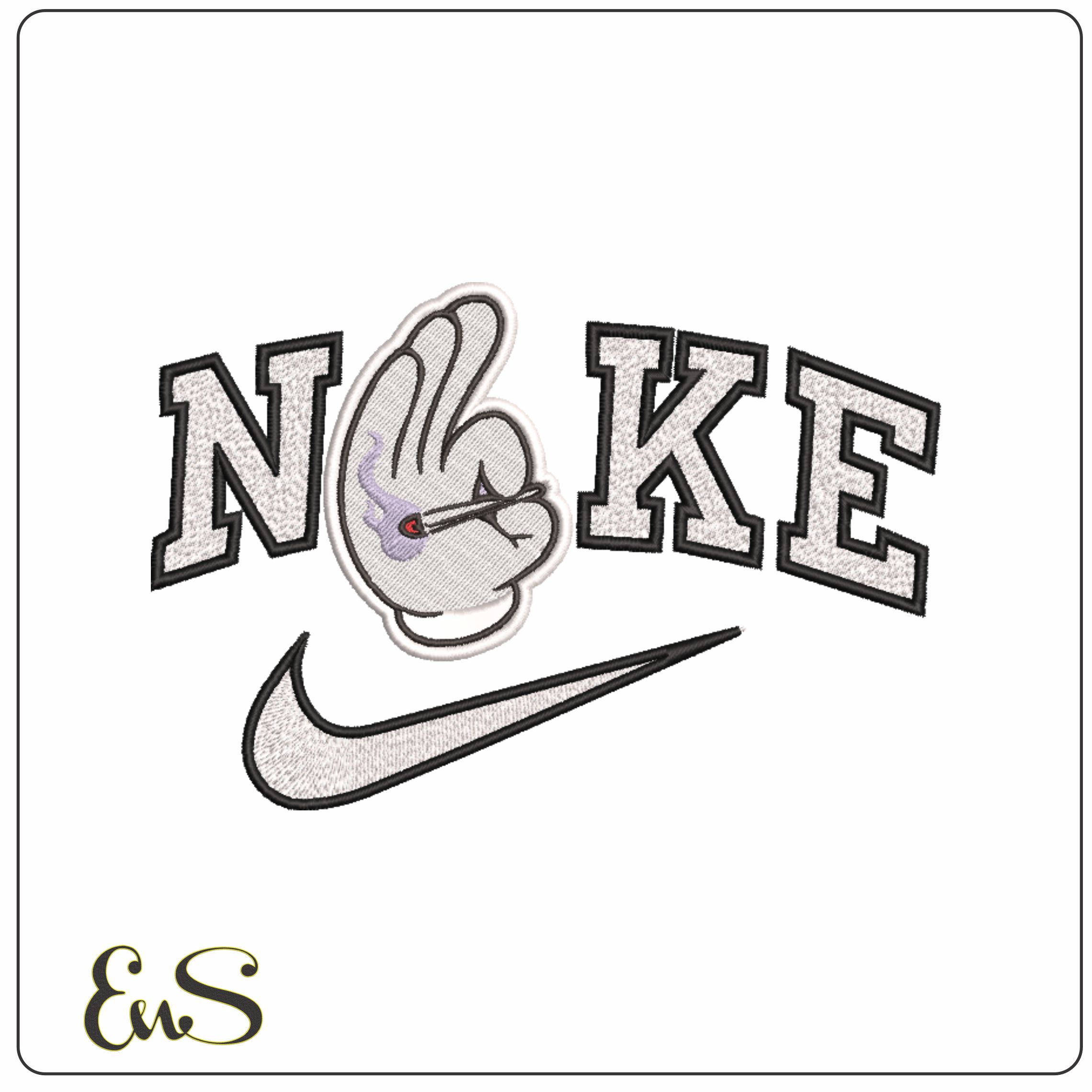 Nike Hand with Joint-Elegant embroidery design file - instant download