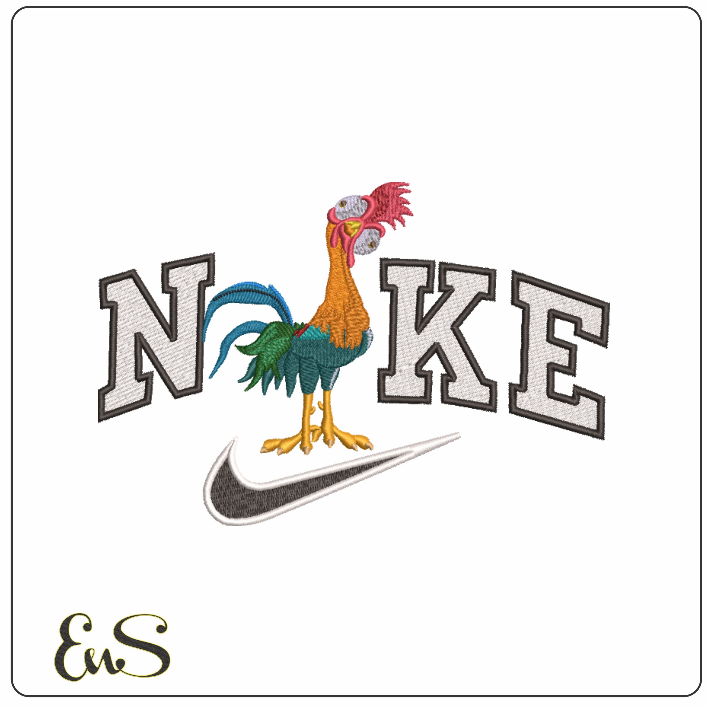 Nike Hei Hei-Elegant embroidery design file - instant download