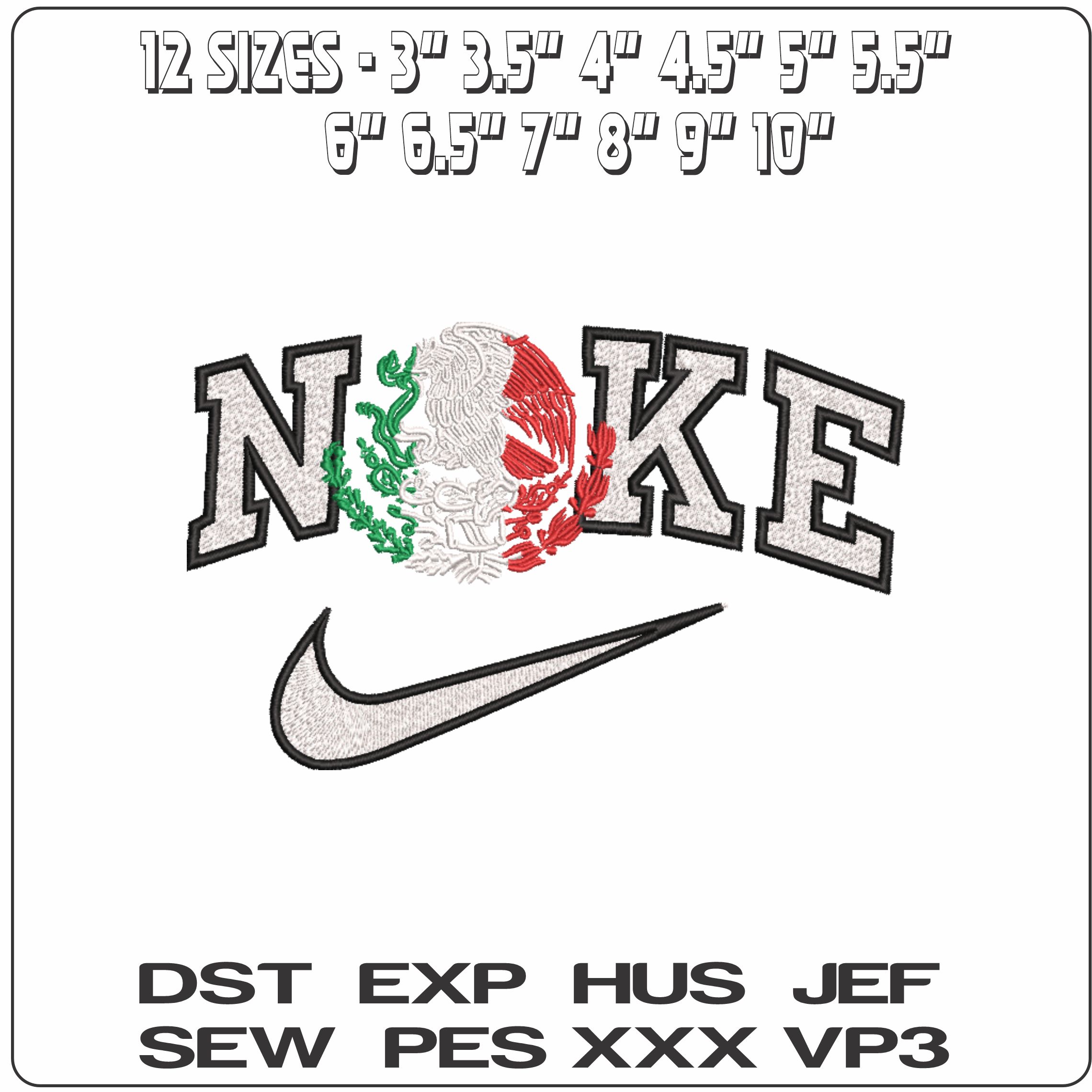 Nike Mexican Eagle-Elegant embroidery design file - instant download
