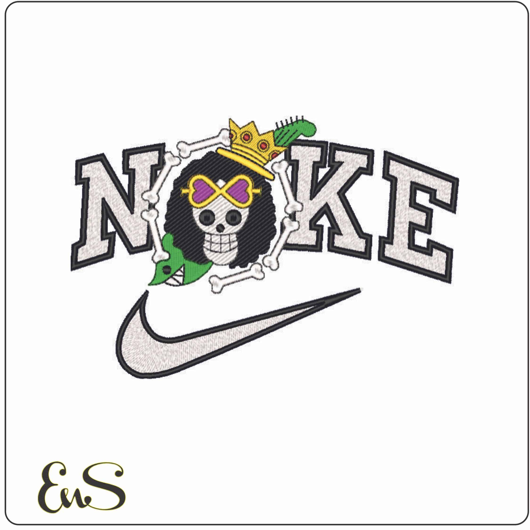 Nike One Piece Day of the Dead-Elegant embroidery design file - instant download