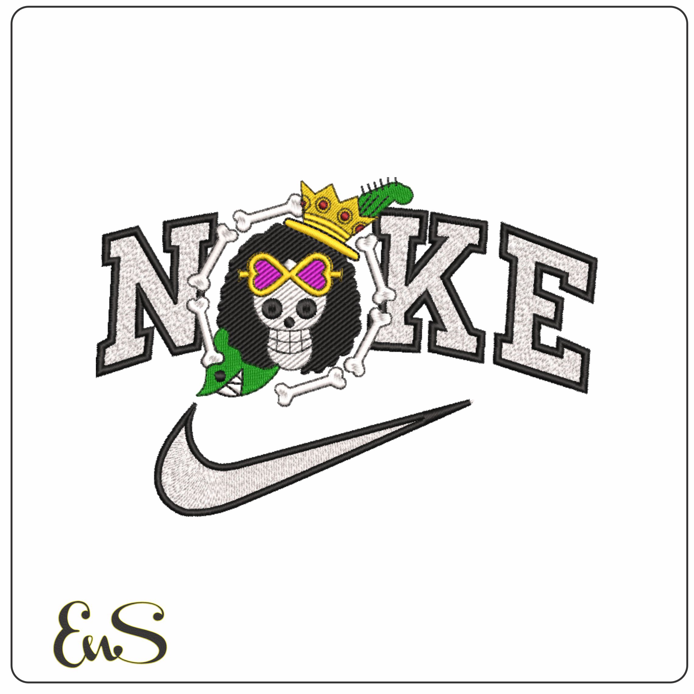 Nike One Piece Day of the Dead-Elegant embroidery design file - instant download