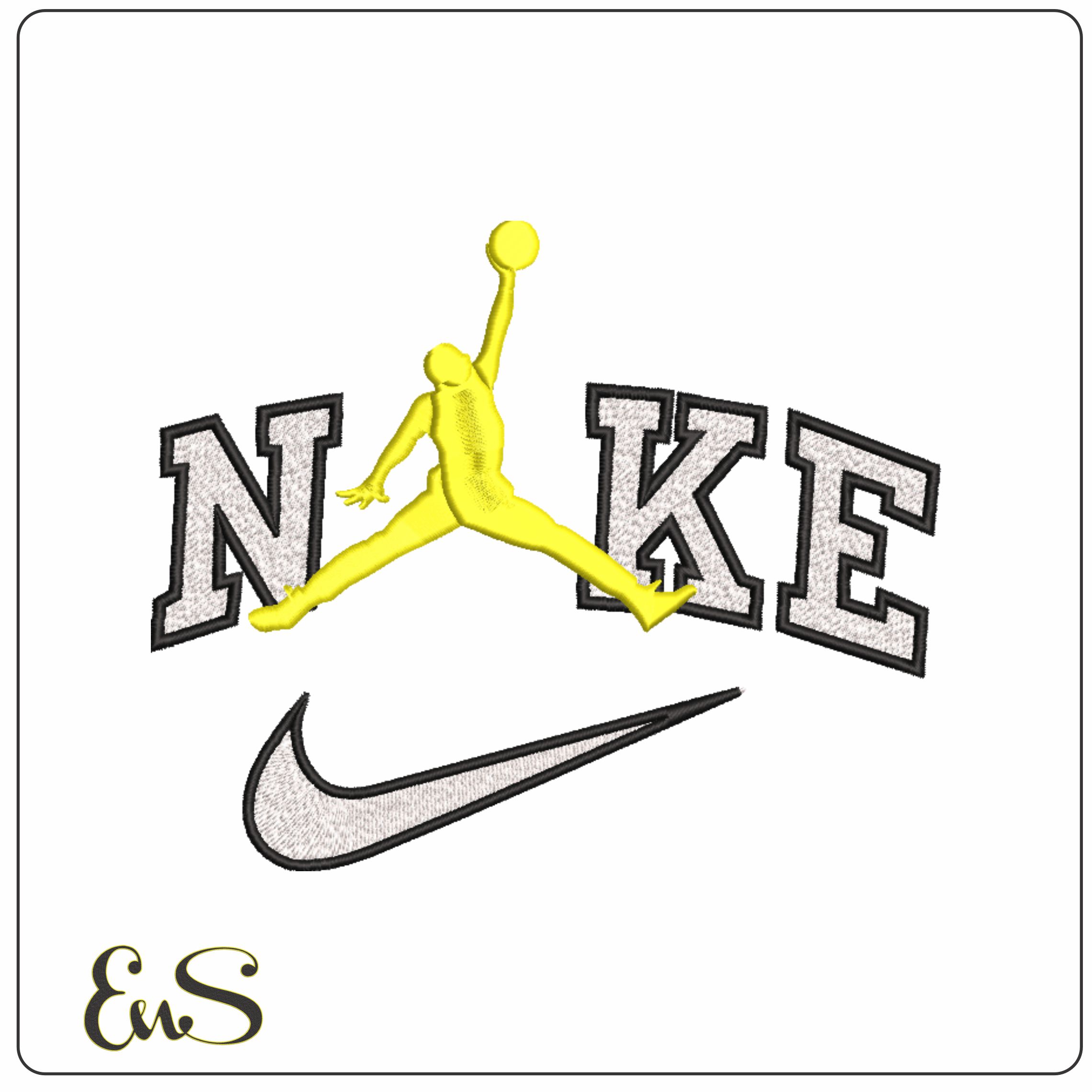 Nike Original Jordan-Elegant embroidery design file - instant download