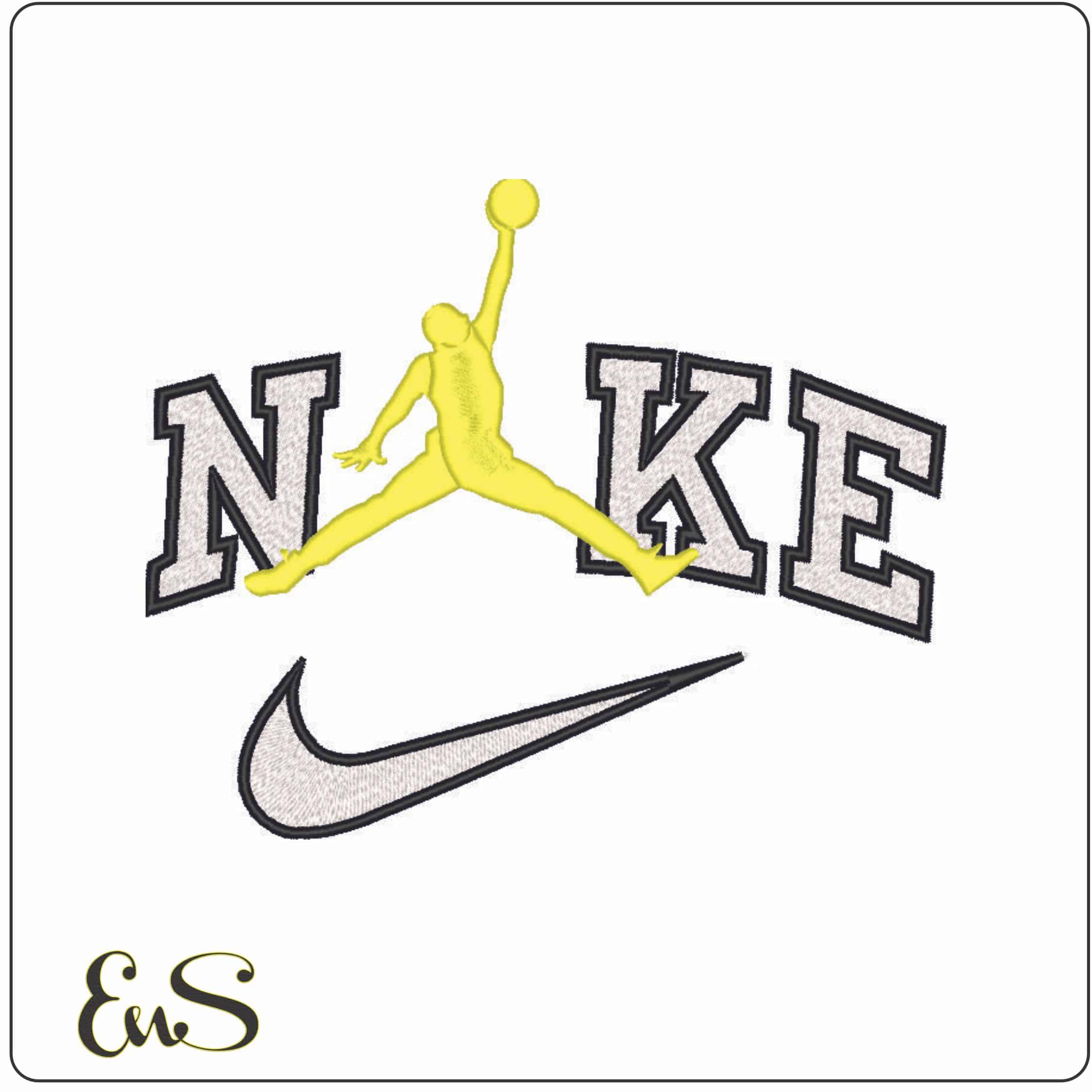 Nike Original Jordan-Elegant embroidery design file - instant download