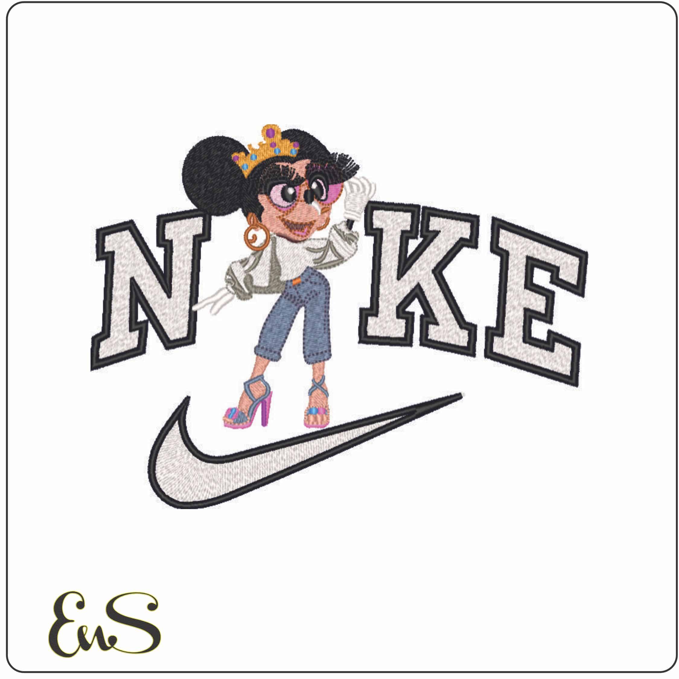 Nike Quien Mouse-Elegant embroidery design file - instant download