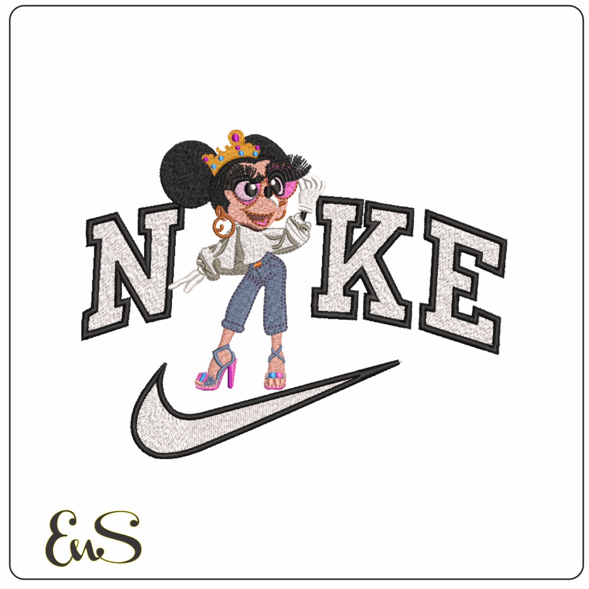Nike Quien Mouse-Elegant embroidery design file - instant download