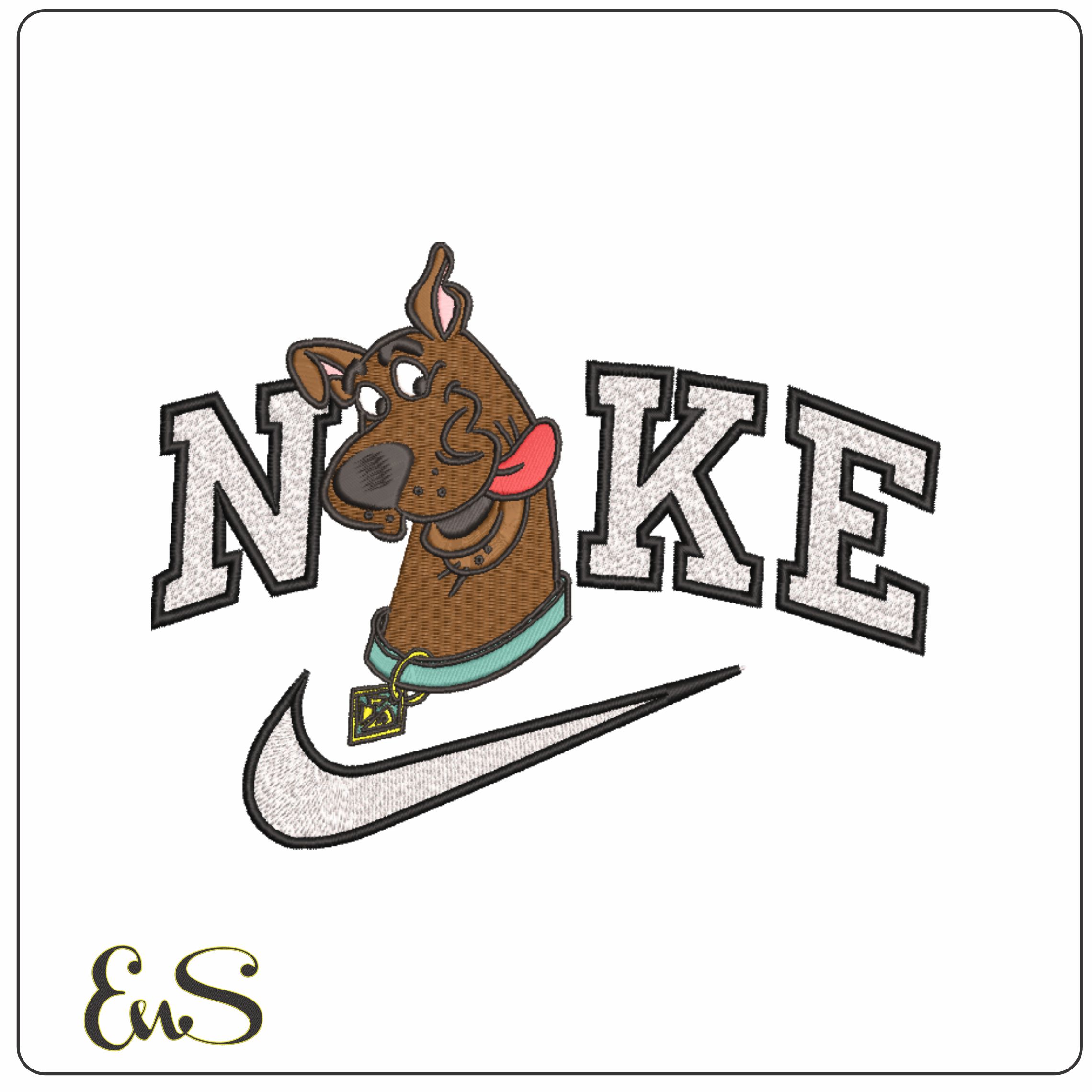 Nike Scooby Doo Head - Looney Tunes-Elegant embroidery design file - instant download