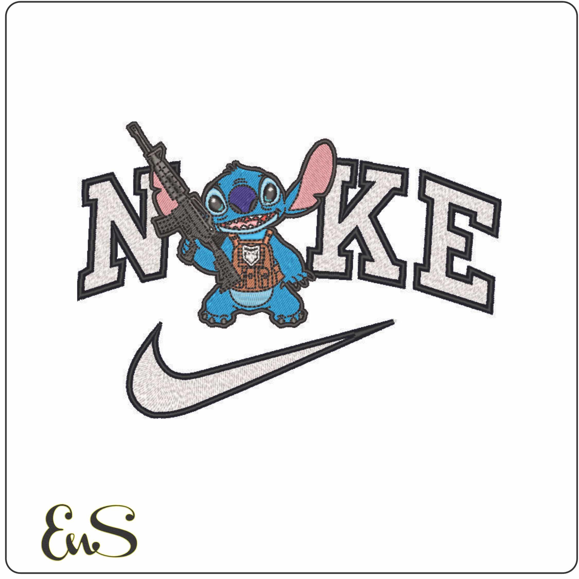 Nike Stitch Swat-Elegant embroidery design file - instant download