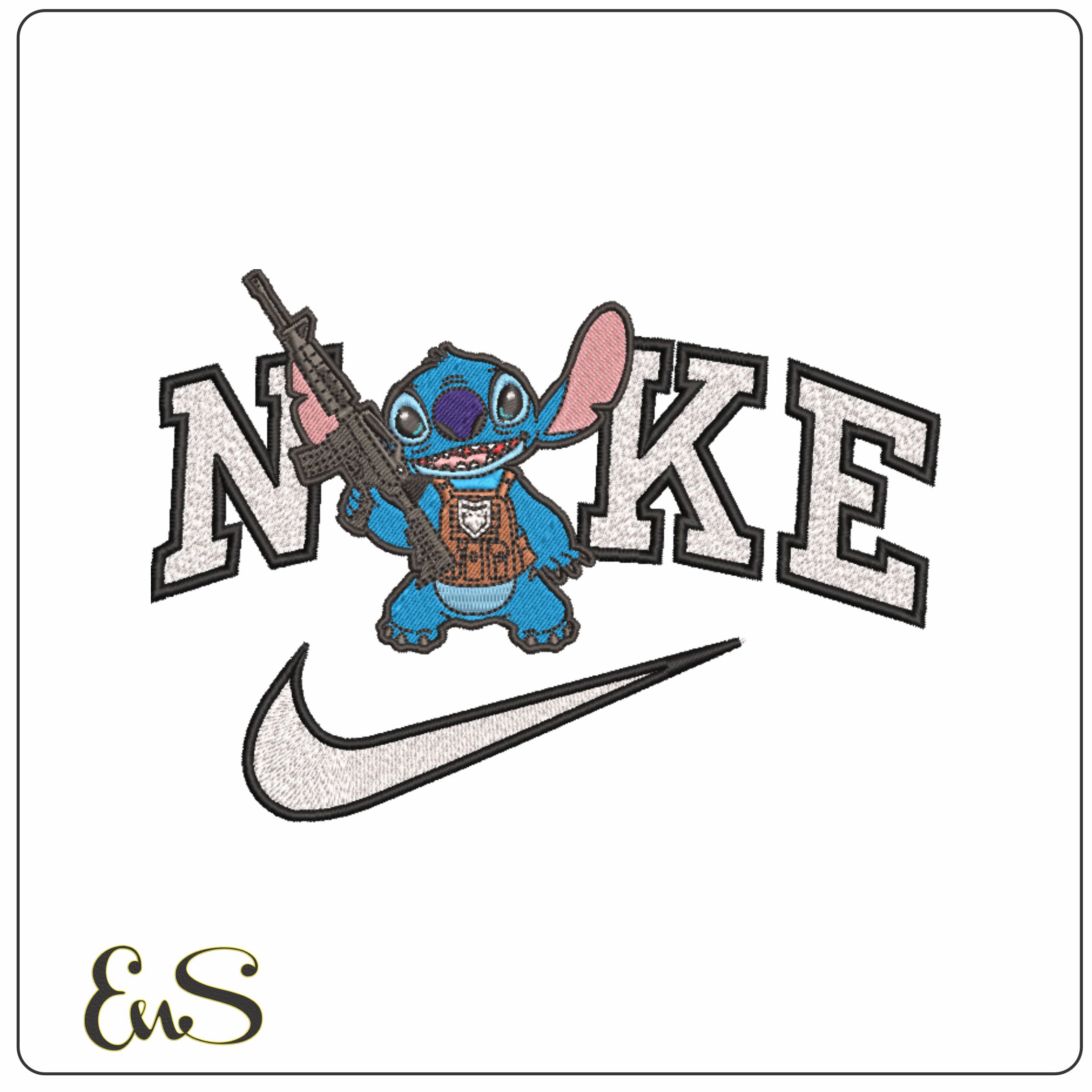 Nike Stitch Swat-Elegant embroidery design file - instant download