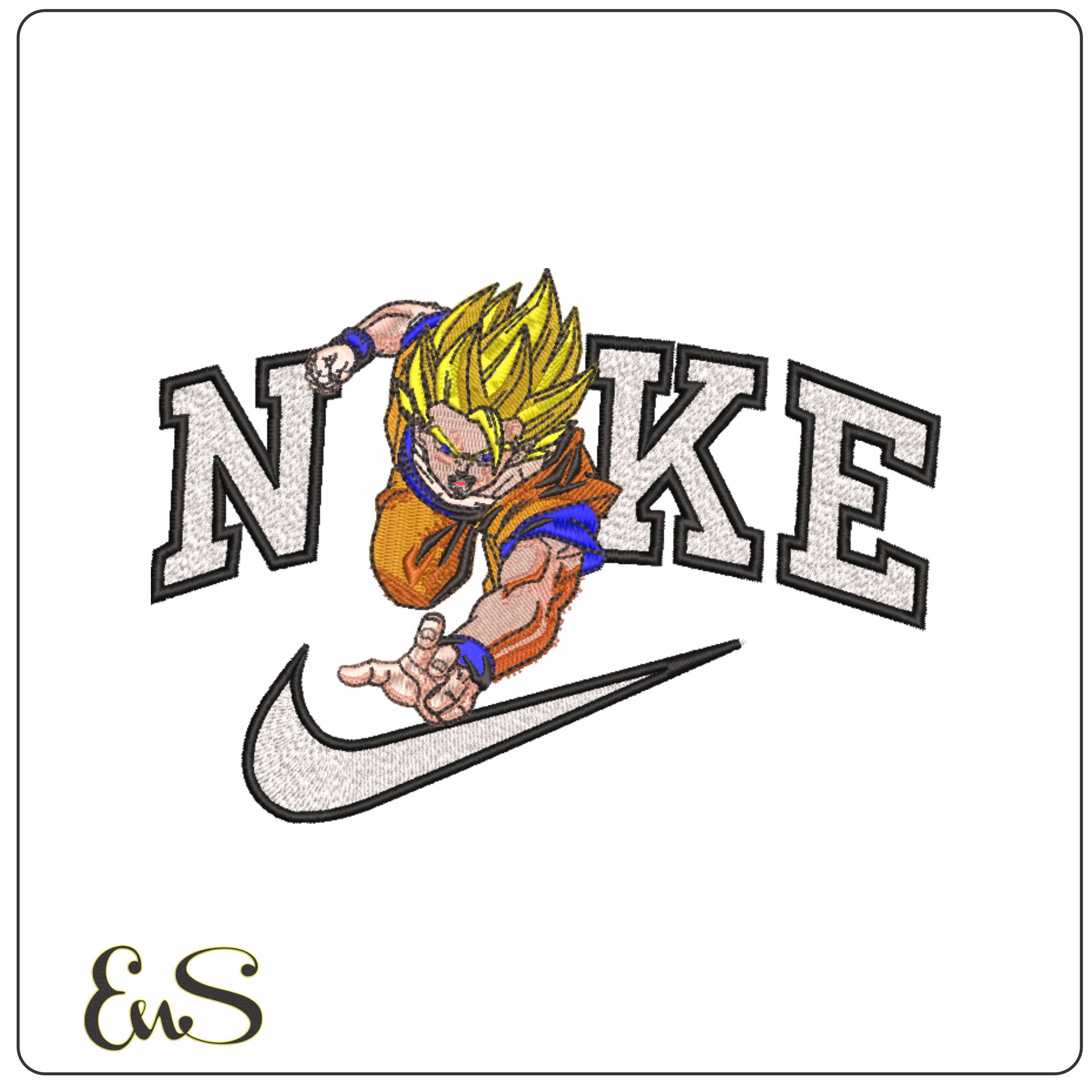 Nike Vegata Attacking - Anime-Elegant embroidery design file - instant download