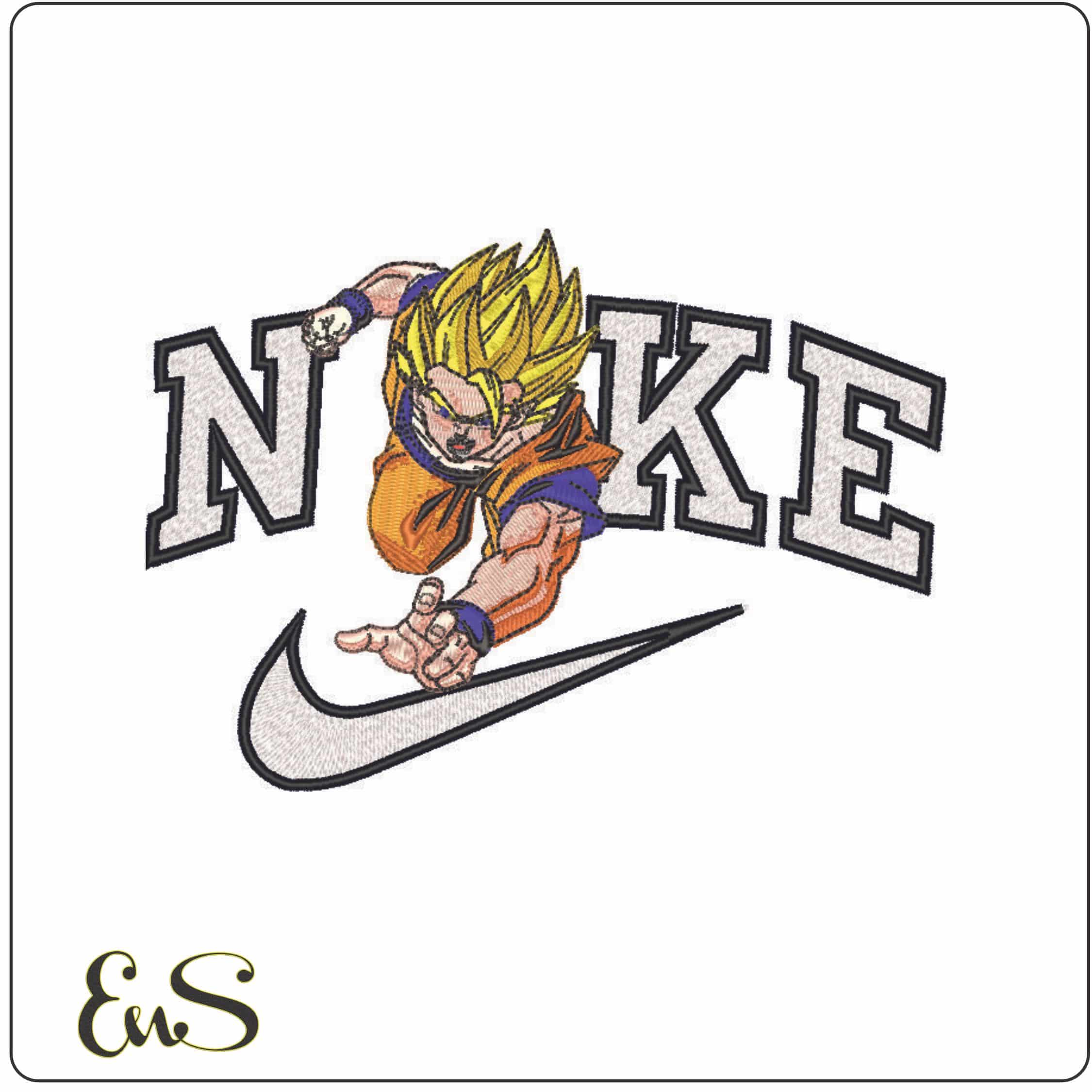 Nike Vegata Attacking - Anime-Elegant embroidery design file - instant download