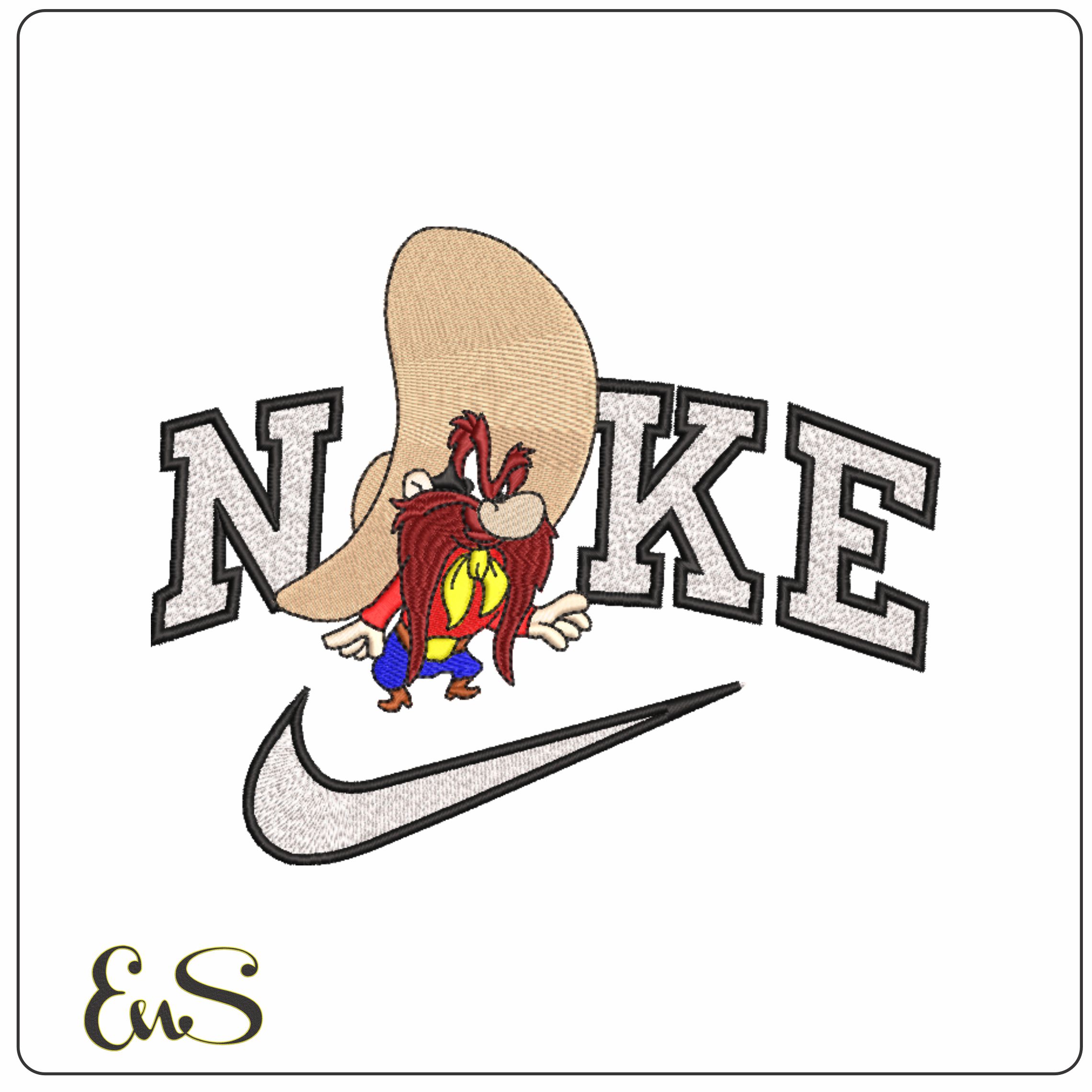 Nike Yosemite Sam - Looney Tunes-Elegant embroidery design file - instant download